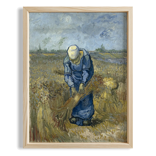Tarlada Çalışan Kadın - Vincent Van Gogh Ahşap Duvar Tablosu