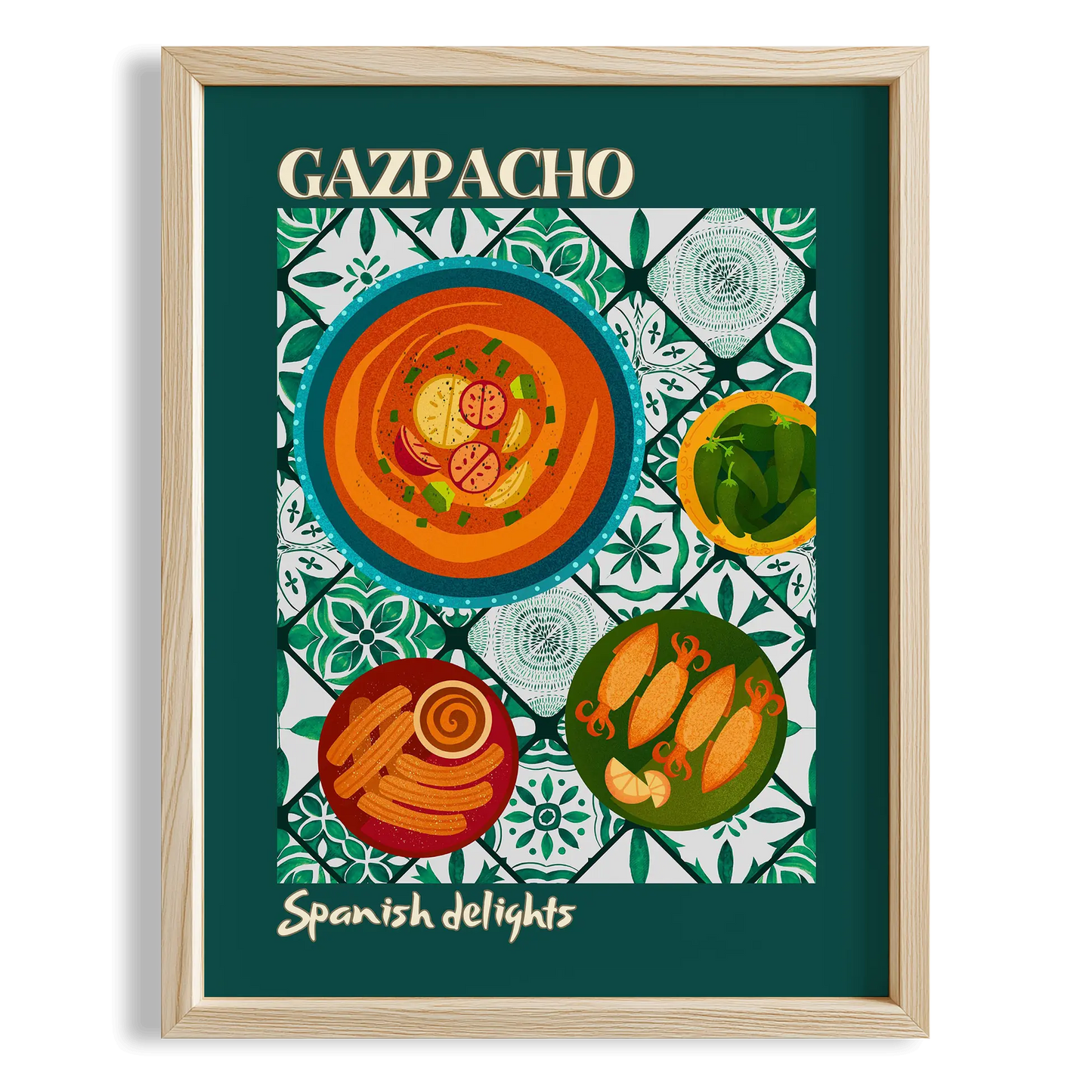 Gazpacho Verde İspanya Koleksiyonu Mutfak Duvar Tablosu
