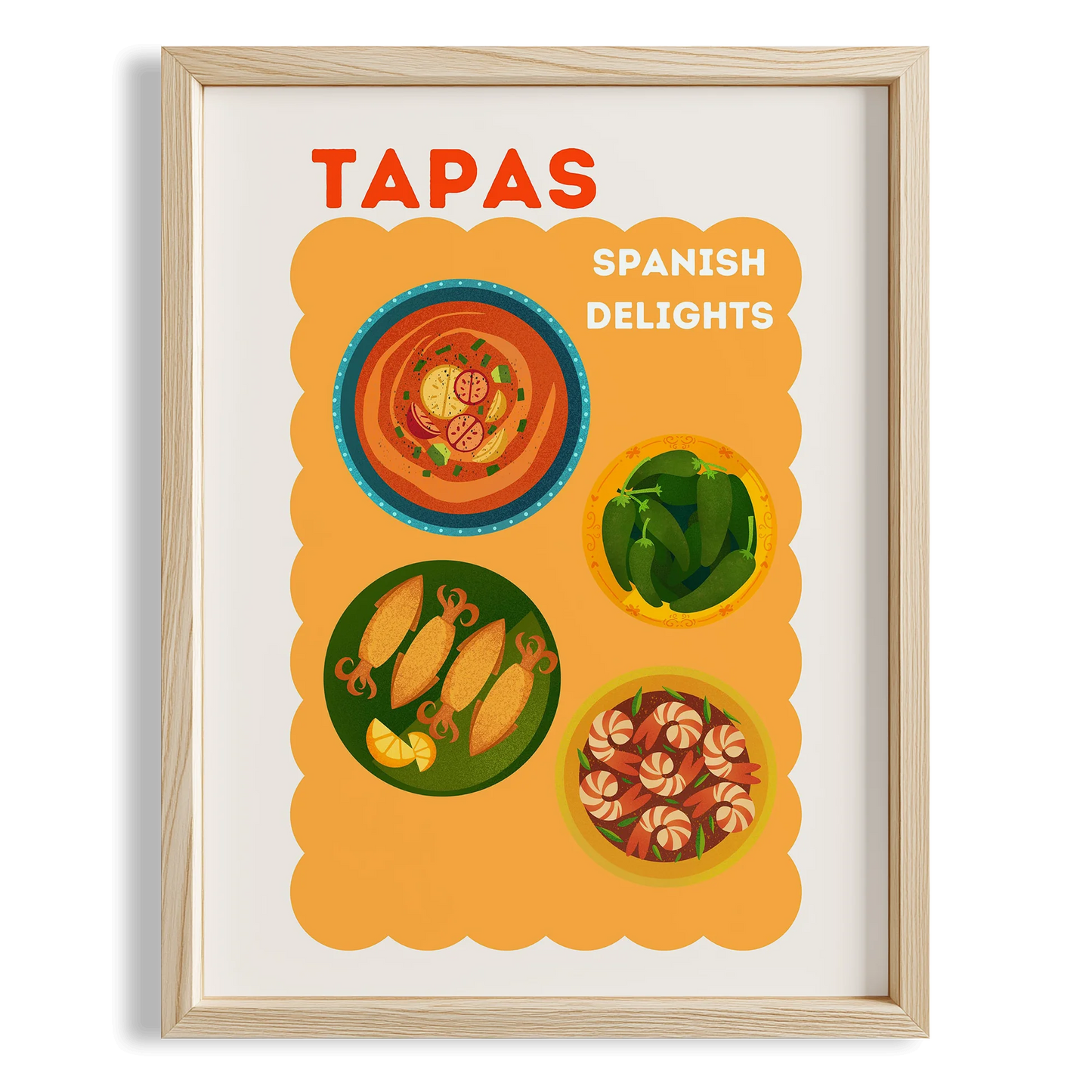 Tapas Akdeniz İspanya Koleksiyonu Mutfak Duvar Tablosu