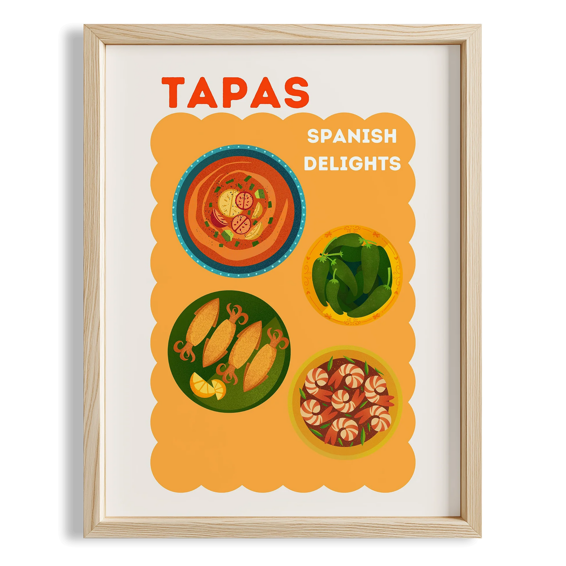 Tapas Akdeniz İspanya Koleksiyonu Mutfak Duvar Tablosu
