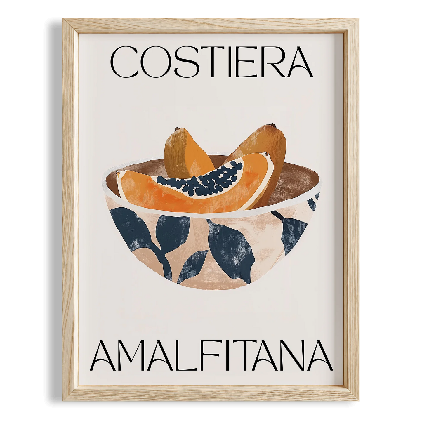 Costiera Amalfitana Papaya Akdeniz İtalya Koleksiyonu Mutfak Duvar Tablosu II