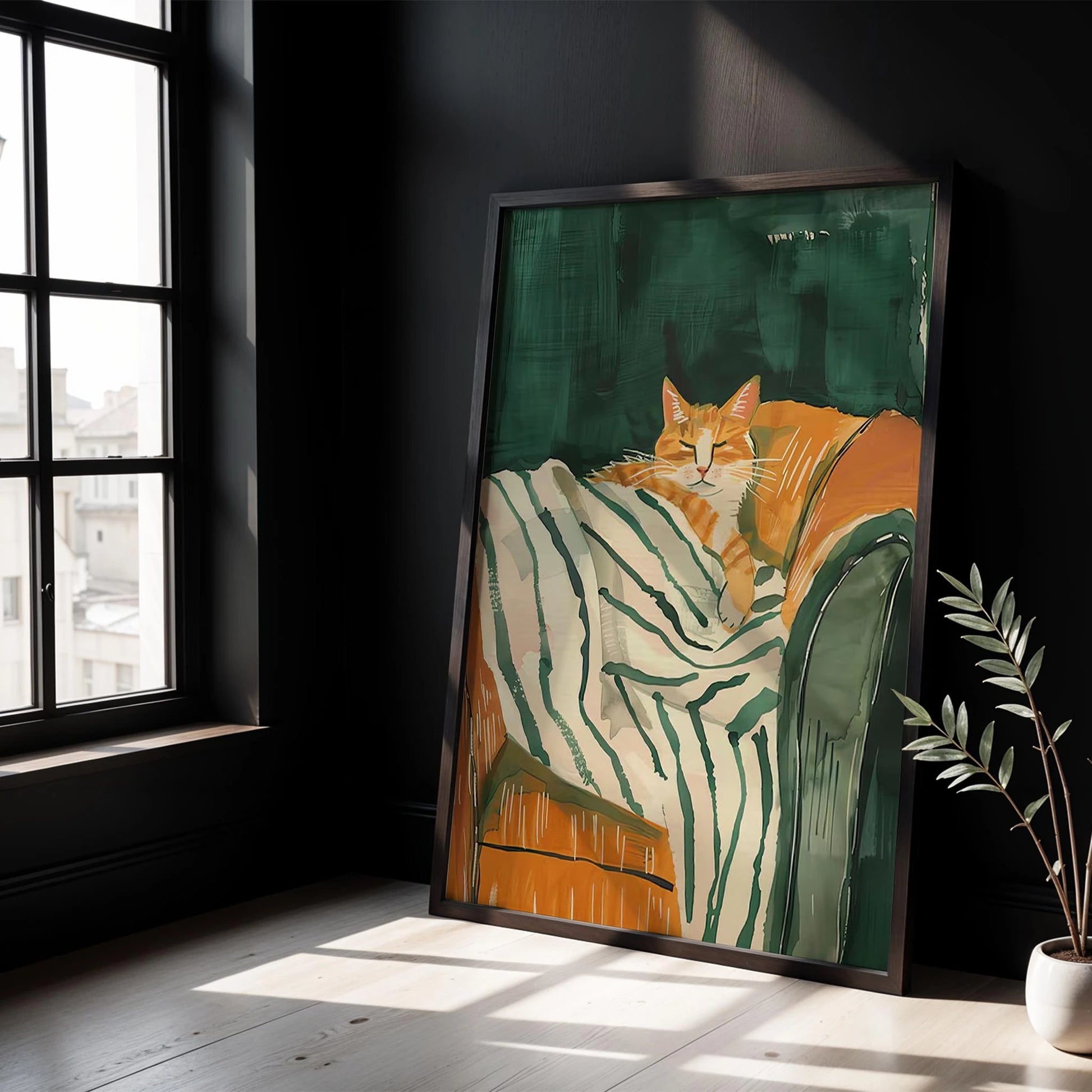 Kedi Portre IV - Zümrüt Çizgili