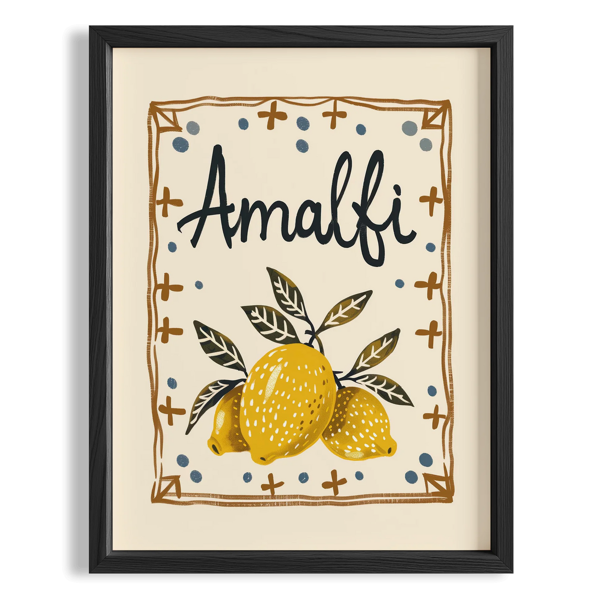 Amalfi & Positano Limonlar İtalyanca Tipografi Mutfak Duvar Tablosu II