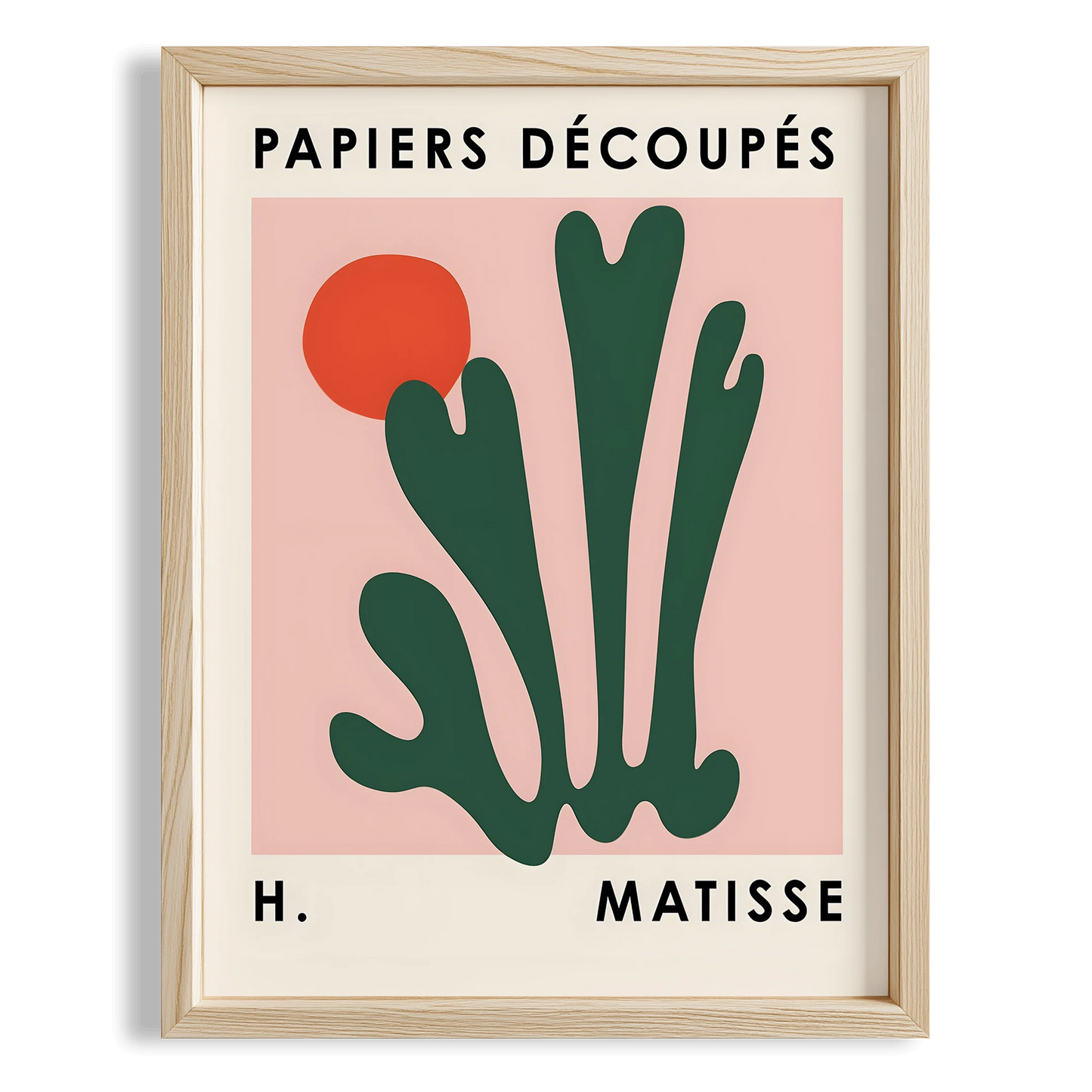 Matisse Kağıt Kesimleri Abstract Serisi Zümrüt Yeşili Dallar I Duvar Tablosu