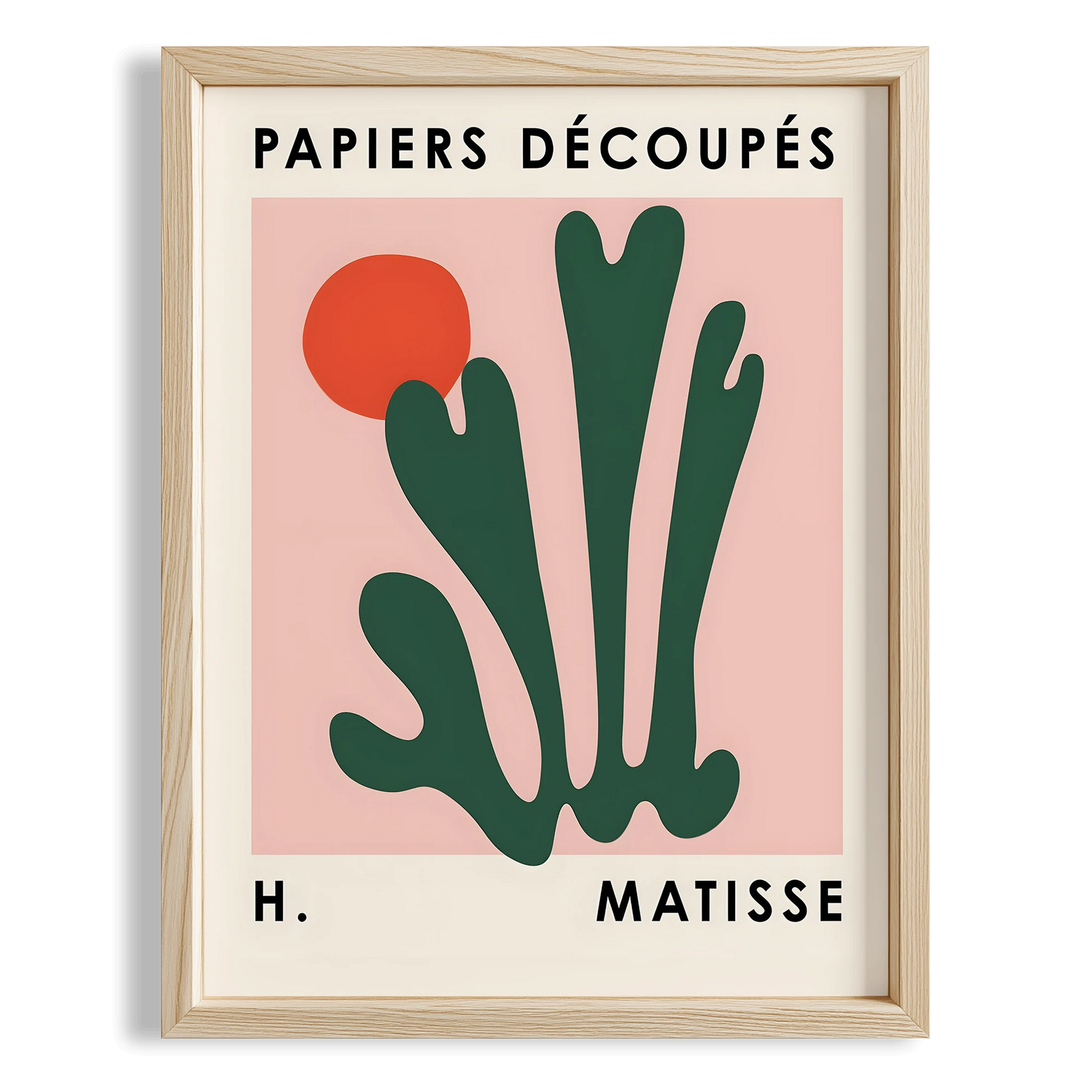 Matisse Kağıt Kesimleri Abstract Serisi Zümrüt Yeşili Dallar I Duvar Tablosu