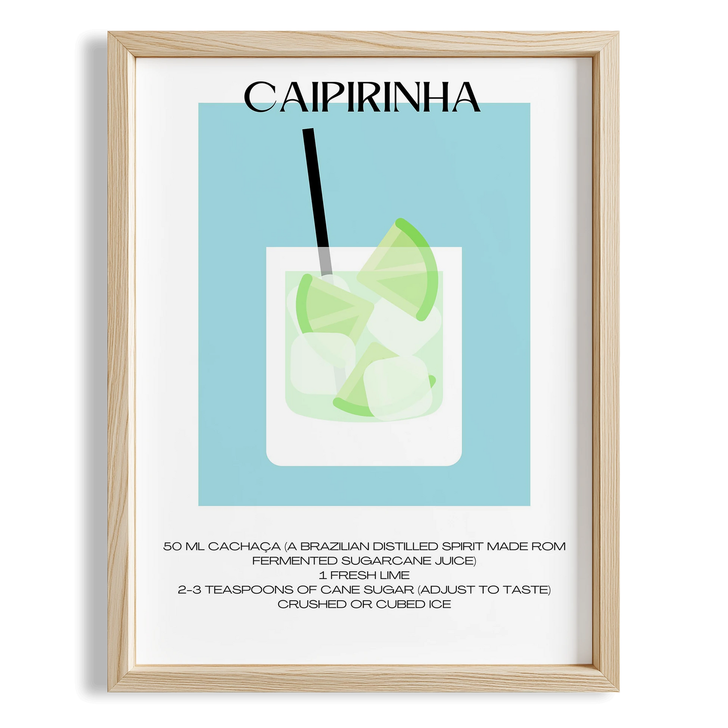 Caipirinha Kokteyl Tarifi Mutfak Duvar Tablosu