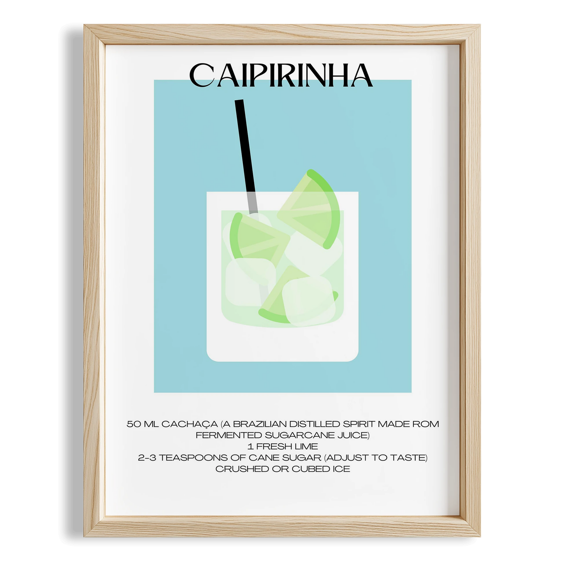 Caipirinha Kokteyl Tarifi Mutfak Duvar Tablosu
