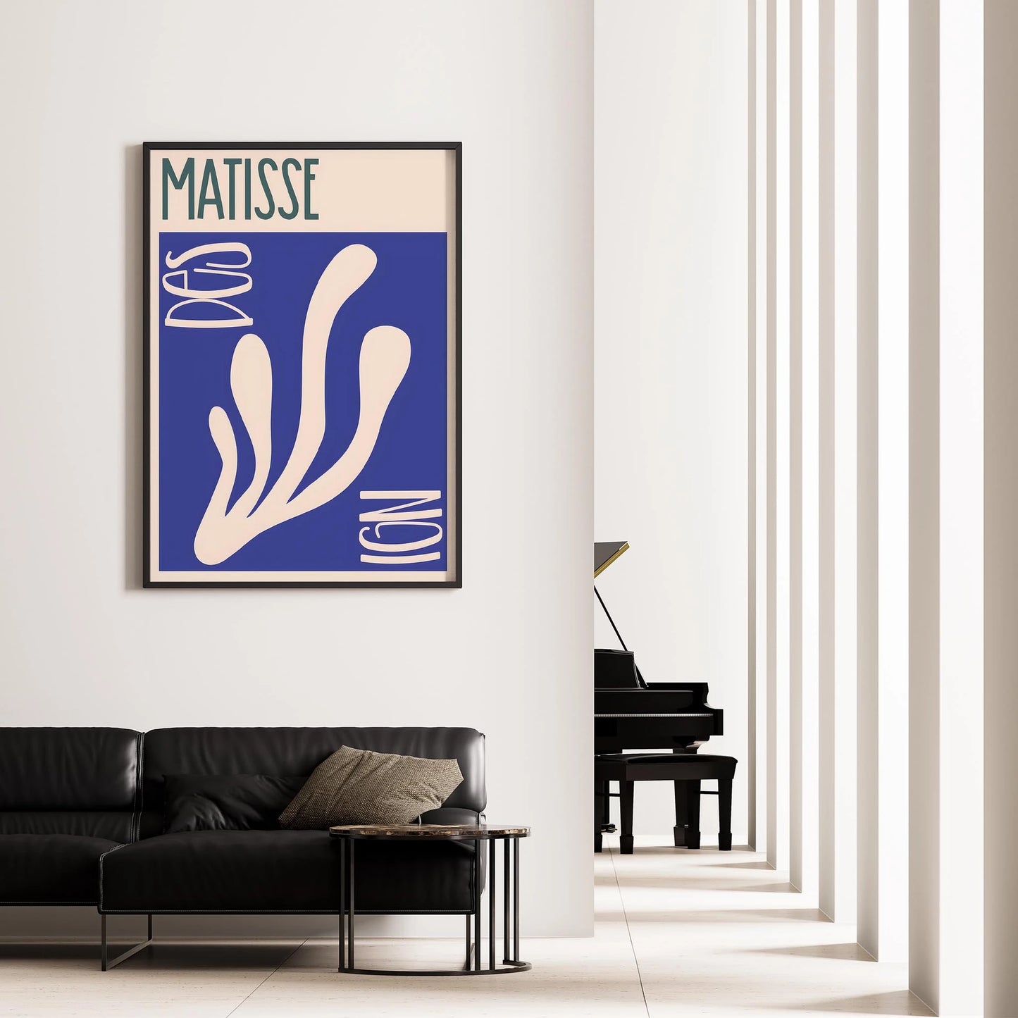 Matisse Kağıt Kesimleri Abstract Serisi Kobalt Mavisi Dallar II Duvar Tablosu