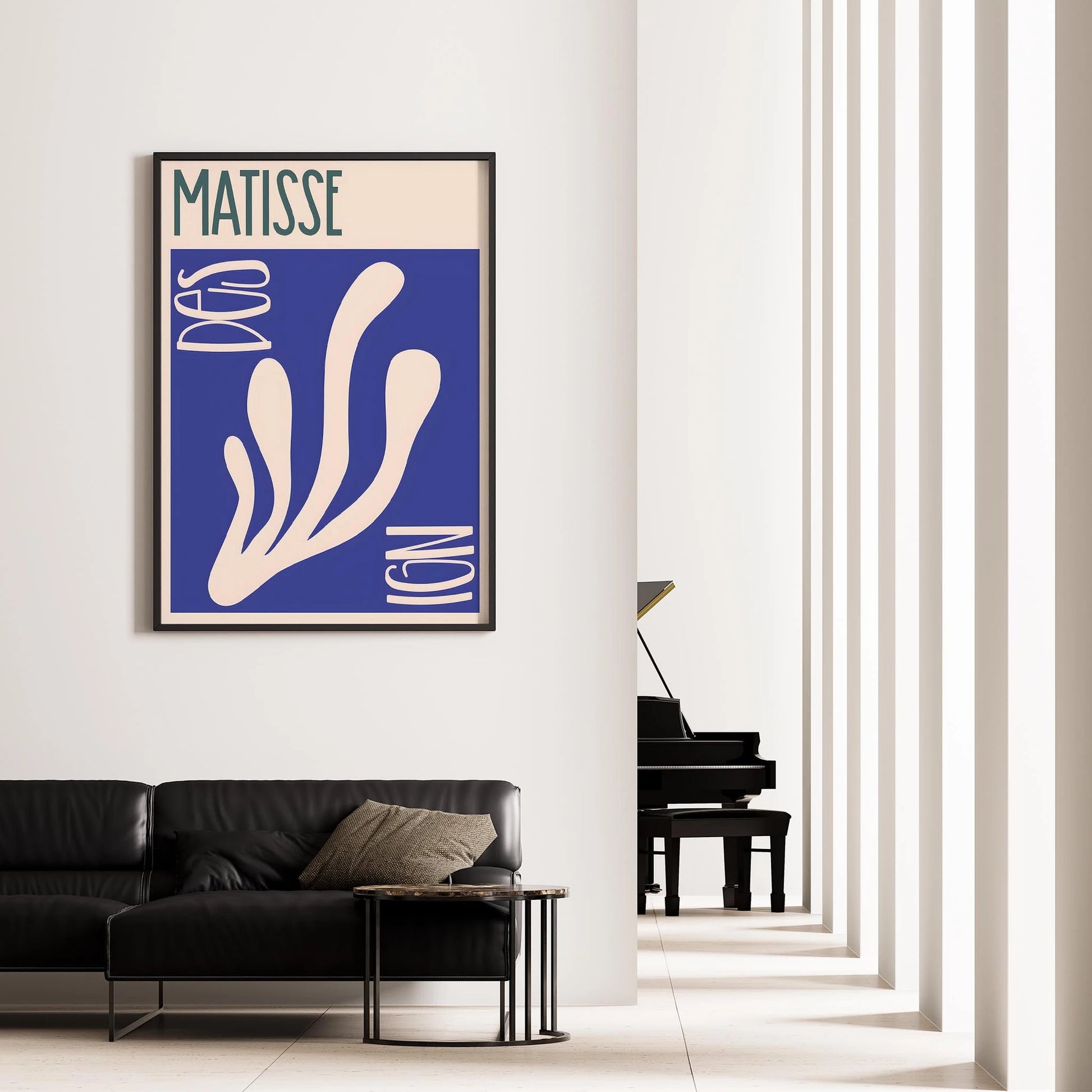 Matisse Kağıt Kesimleri Abstract Serisi Kobalt Mavisi Dallar II Duvar Tablosu