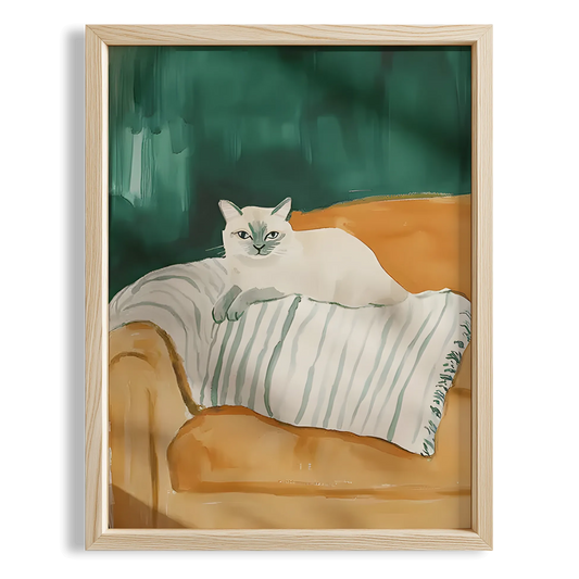 Kedi & Yastık I - Sakin Siesta
