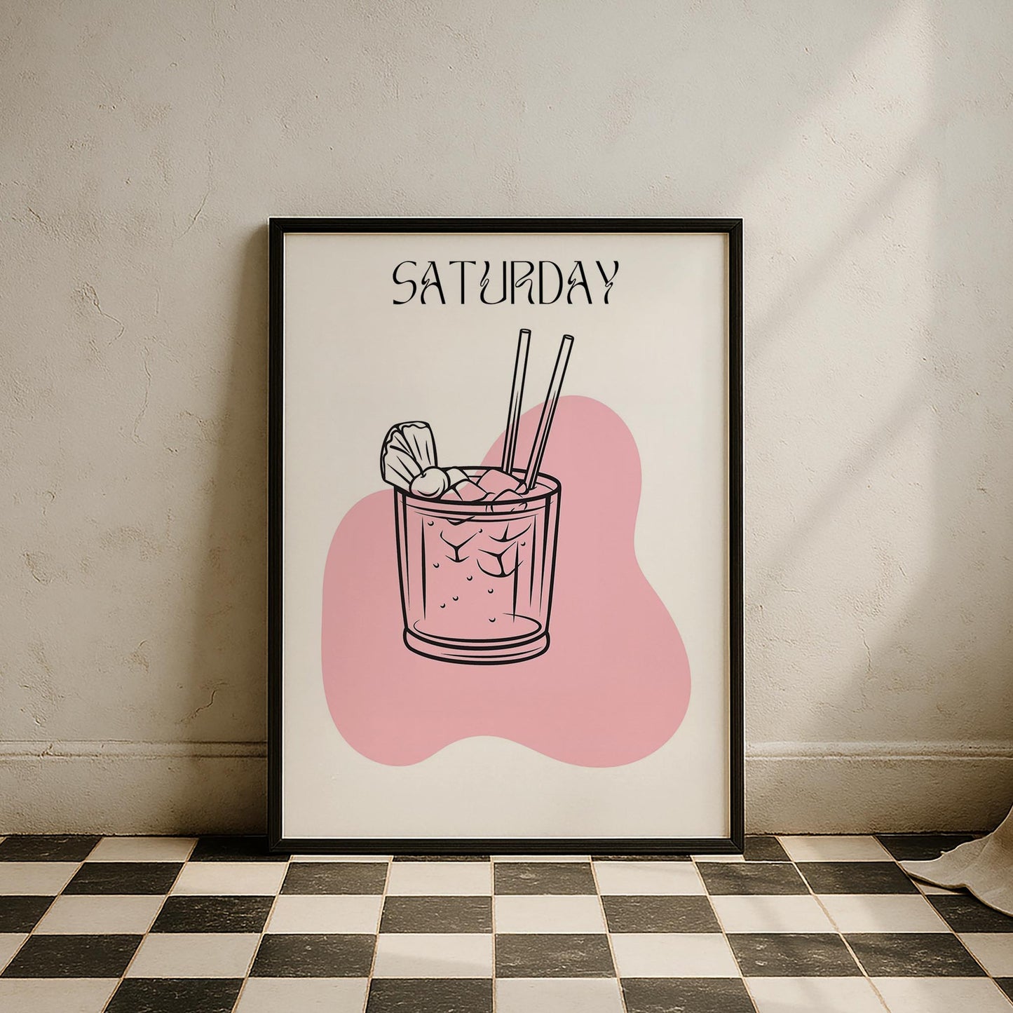 Cumartesi Günü Weekend Drinks Kokteyl Mutfak Duvar Tablosu