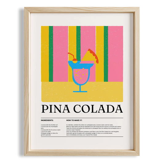 Pina Colada Kokteyl Tarifi Mutfak Duvar Tablosu
