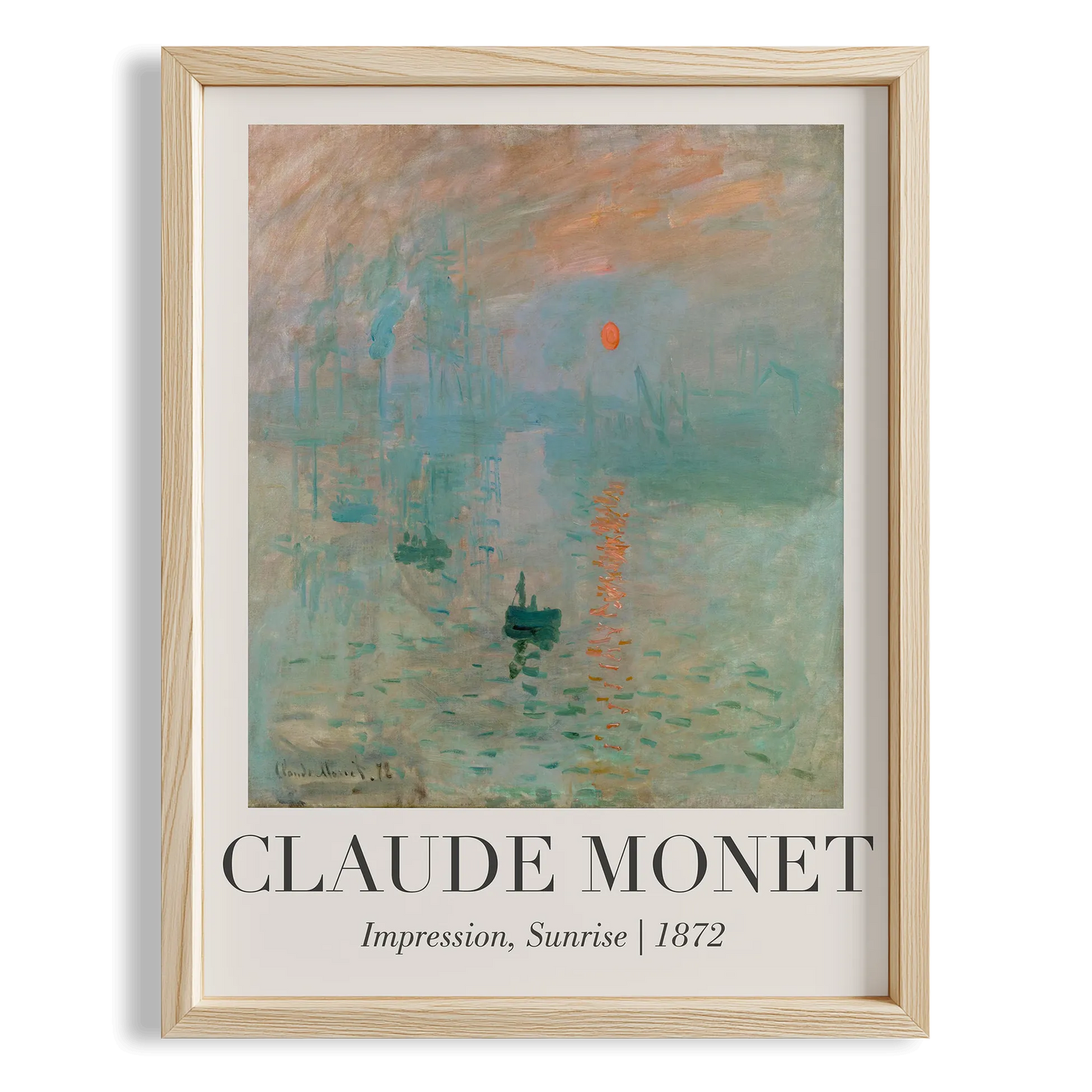 İzlenim, Gün Doğumu - Claude Monet Ahşap Duvar Tablosu