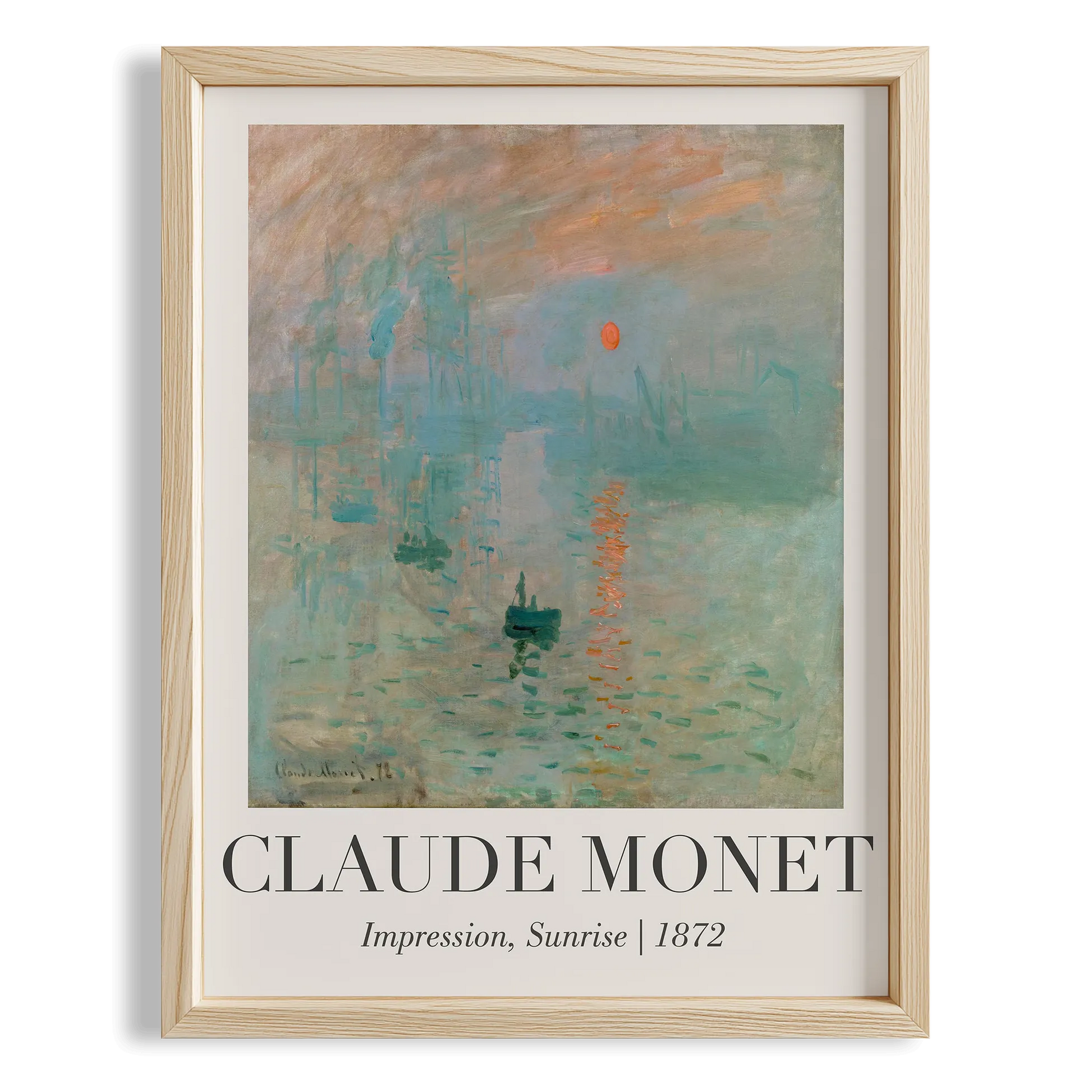 İzlenim, Gün Doğumu - Claude Monet Ahşap Duvar Tablosu