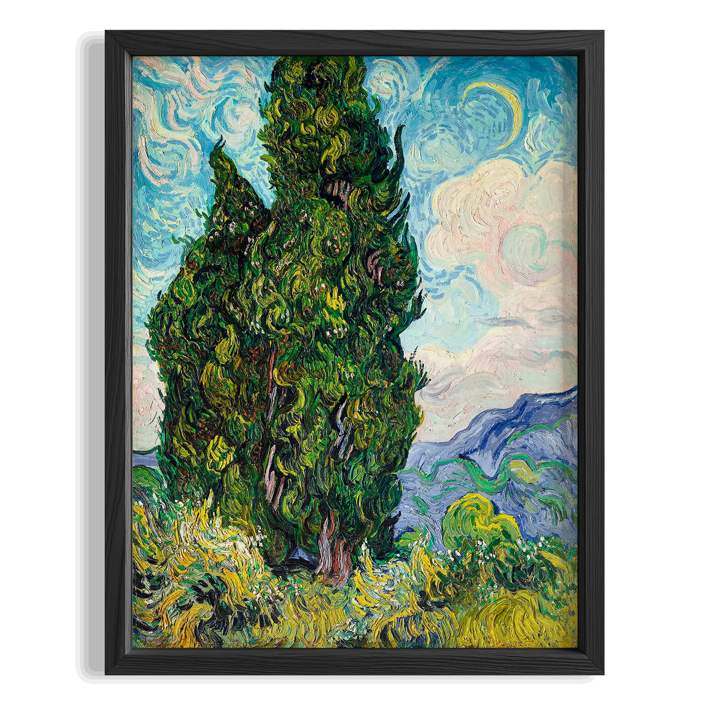 Servi Ağaçları - Vincent Van Gogh Ahşap Duvar Tablosu