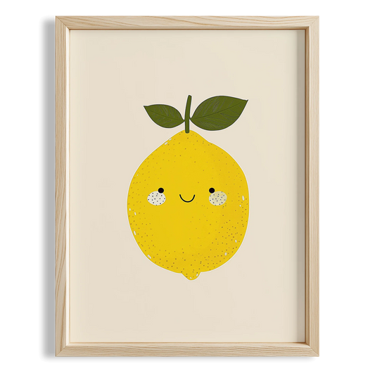Sevimli Limon Çocuk Odası Ahşap Tablo