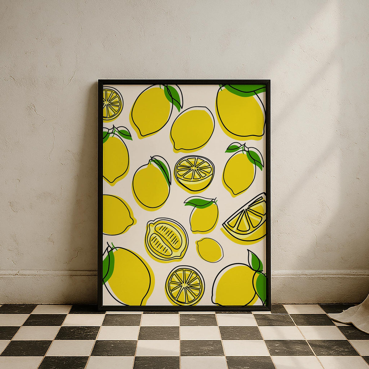 Limon Dilimleri Minimal Mutfak Duvar Tablosu