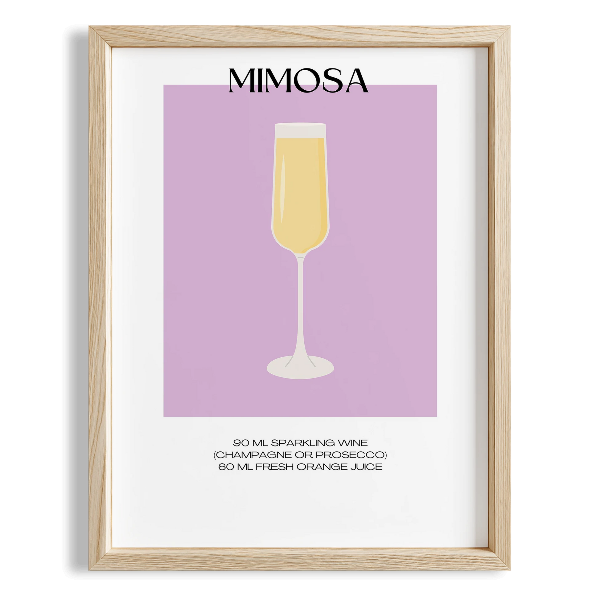 Mimosa Kokteyl Tarifi Mutfak Duvar Tablosu