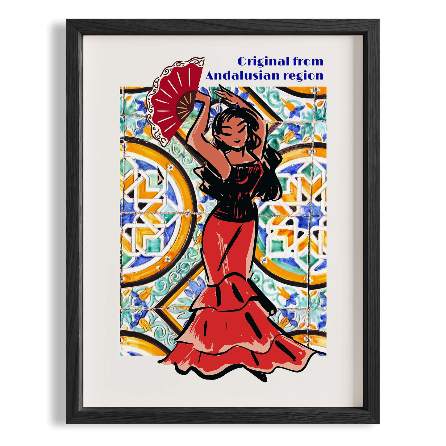 Flamenco Seramik Desen II Akdeniz İspanya Koleksiyonu Mutfak Duvar Tablosu