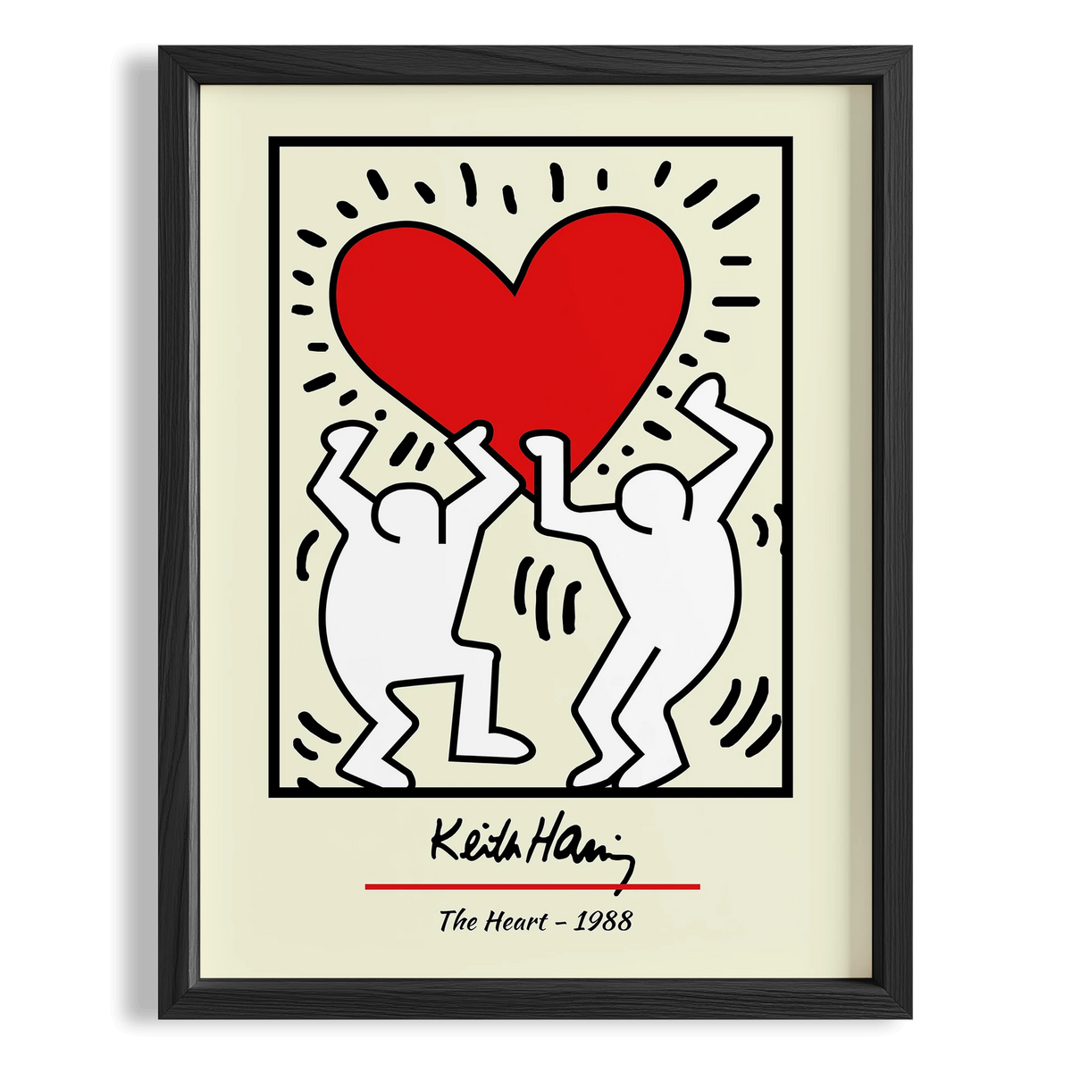 Kalpli Figürler - Keith Haring Ahşap Duvar Tablosu
