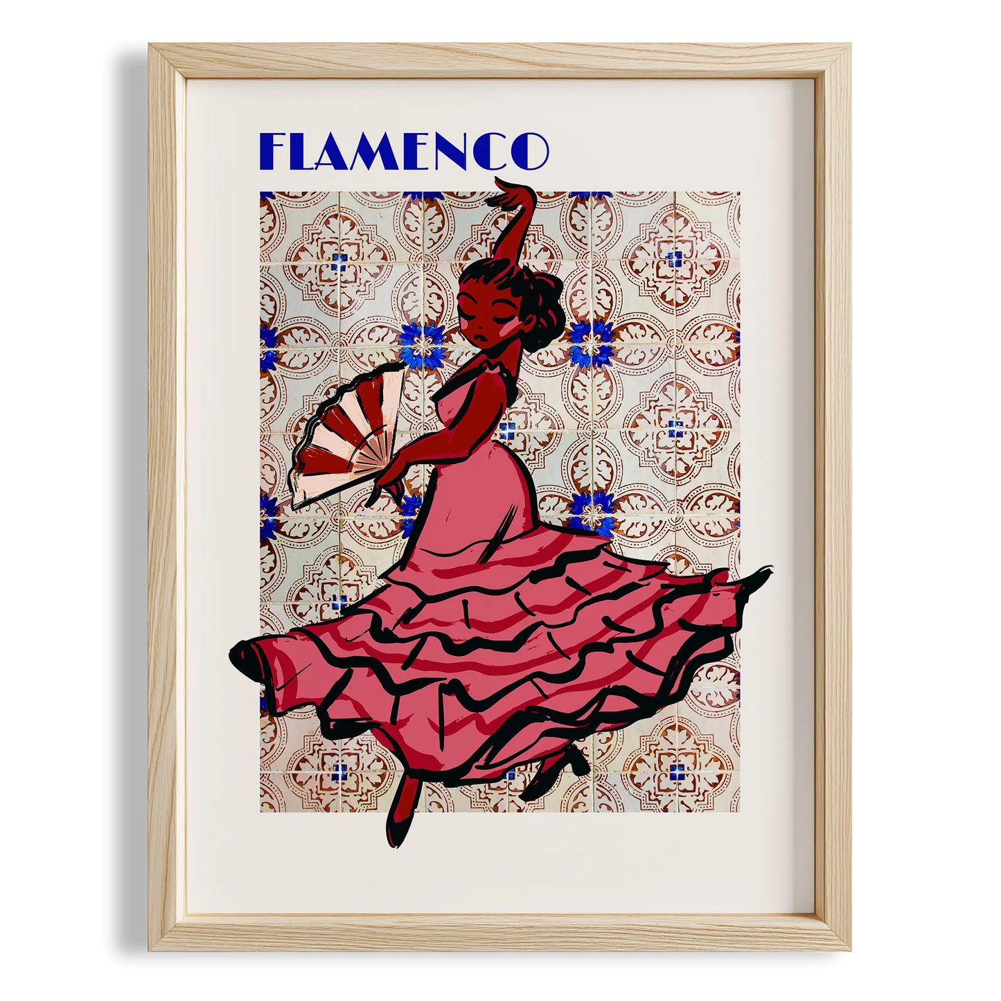 Flamenco Seramik Desen IV Akdeniz İspanya Koleksiyonu Mutfak Duvar Tablosu