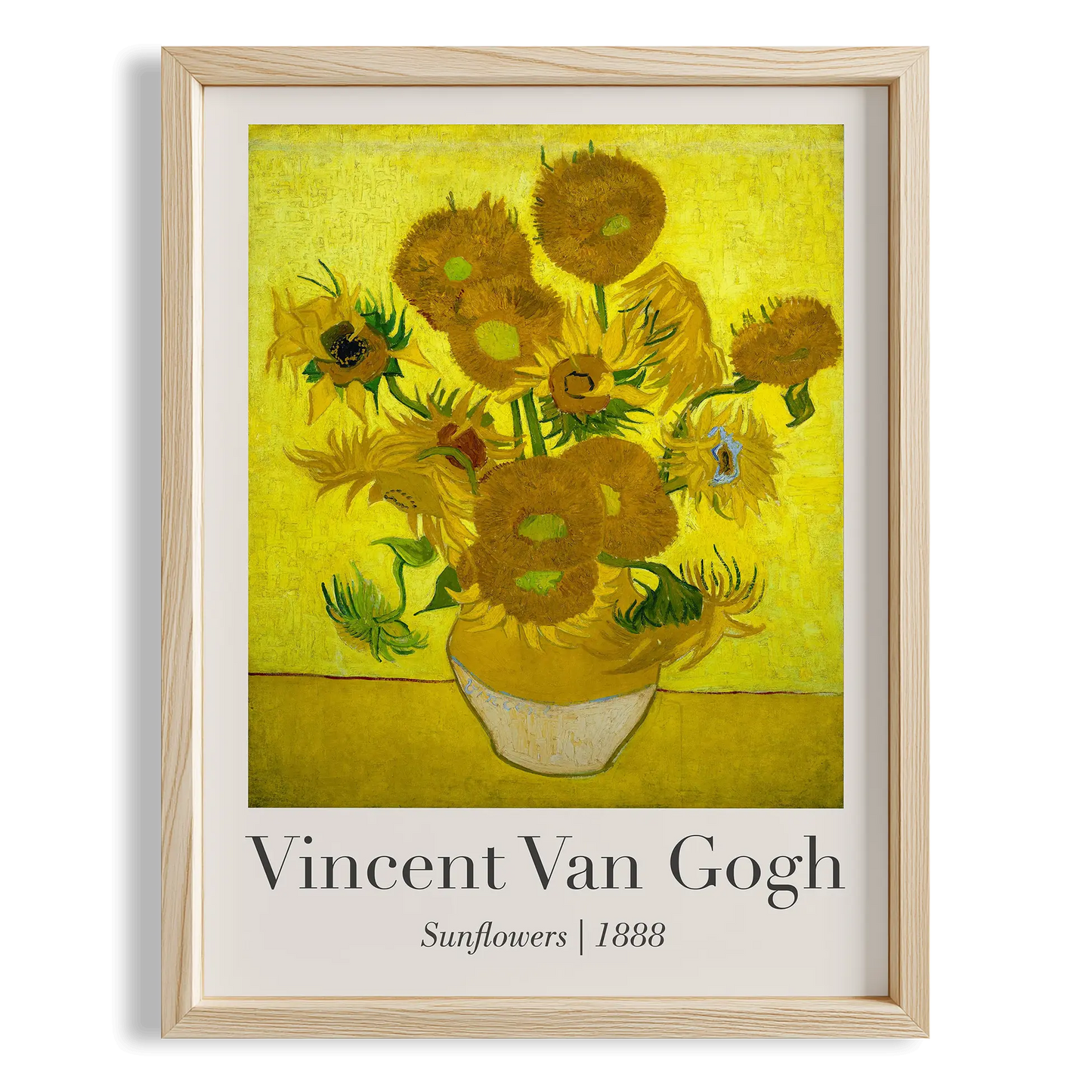 Ayçiçekleri (Sarı Vazo) - Vincent Van Gogh Ahşap Duvar Tablosu