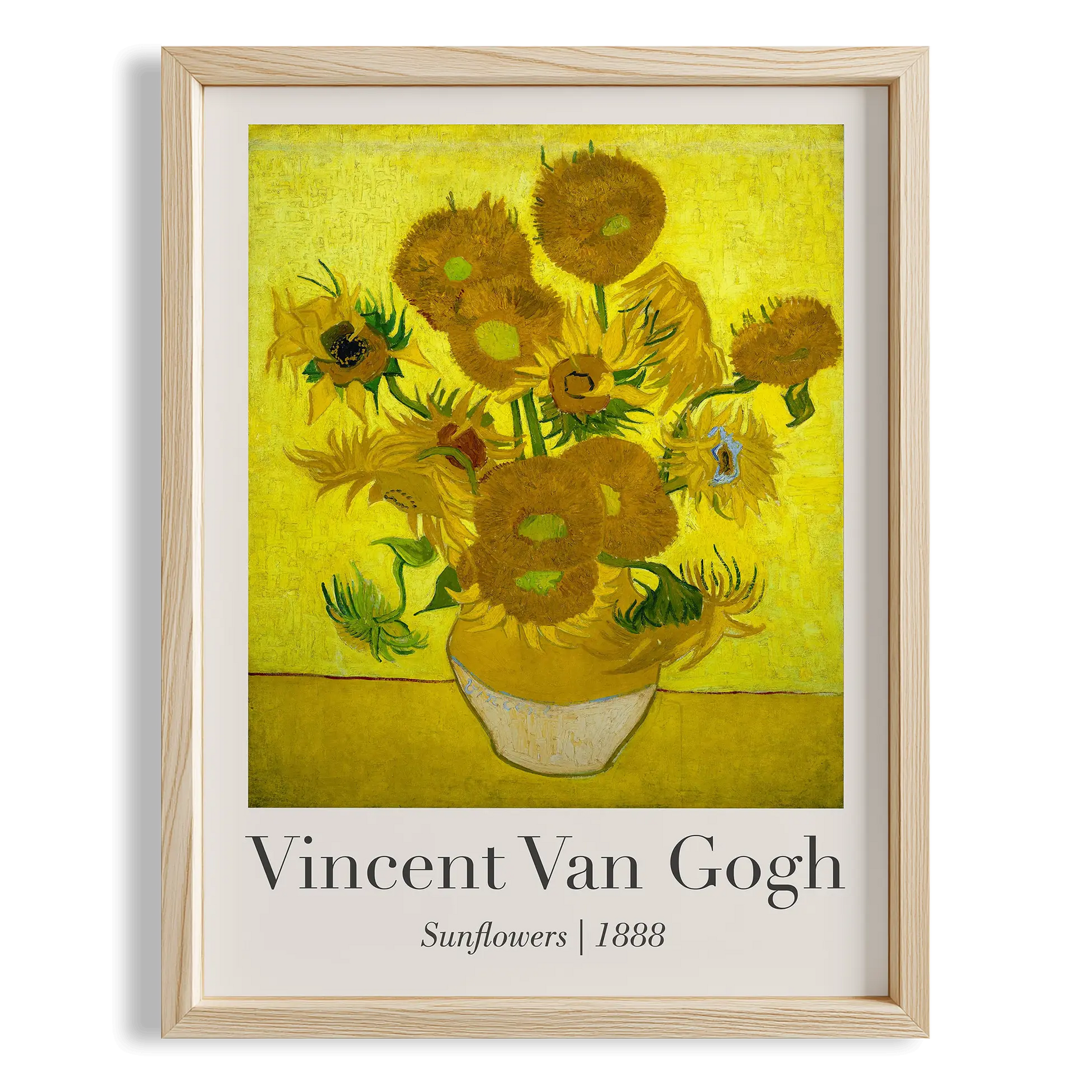 Ayçiçekleri (Sarı Vazo) - Vincent Van Gogh Ahşap Duvar Tablosu