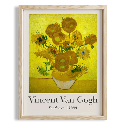 Ayçiçekleri (Sarı Vazo) - Vincent Van Gogh Ahşap Duvar Tablosu