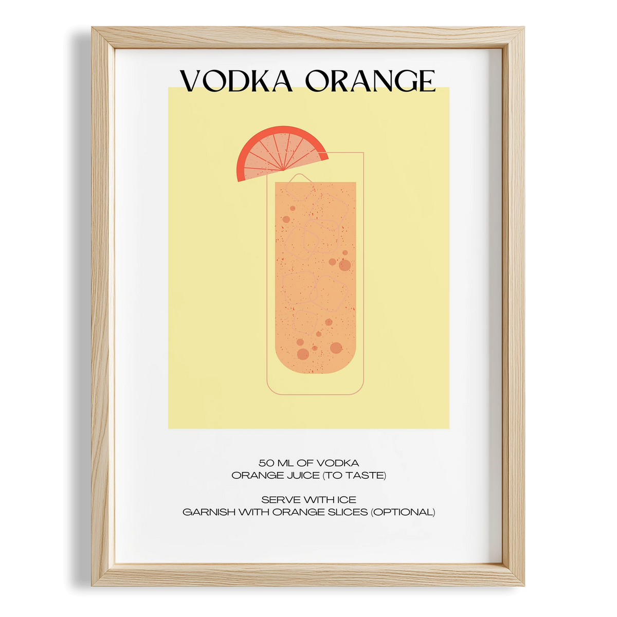 Vodka Orange Kokteyl Tarifi Mutfak Duvar Tablosu