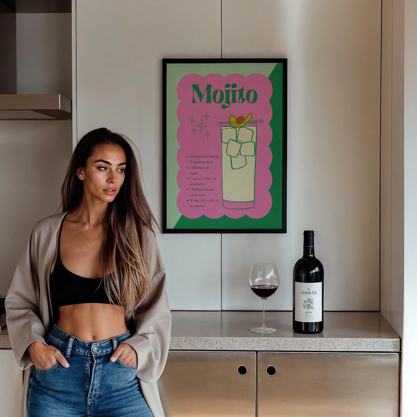 Mojito Kokteyl Tarifi Mutfak Duvar Tablosu