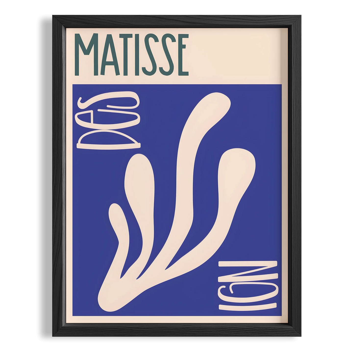 Matisse Kağıt Kesimleri Abstract Serisi Kobalt Mavisi Dallar II Duvar Tablosu