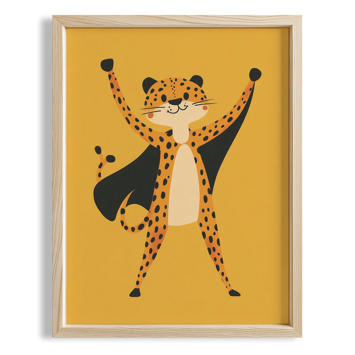 Süper Kahraman Leopar - Sarı Fon