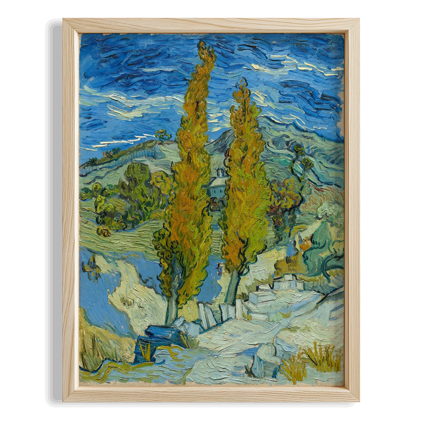 İki Servi - Vincent Van Gogh Ahşap Duvar Tablosu