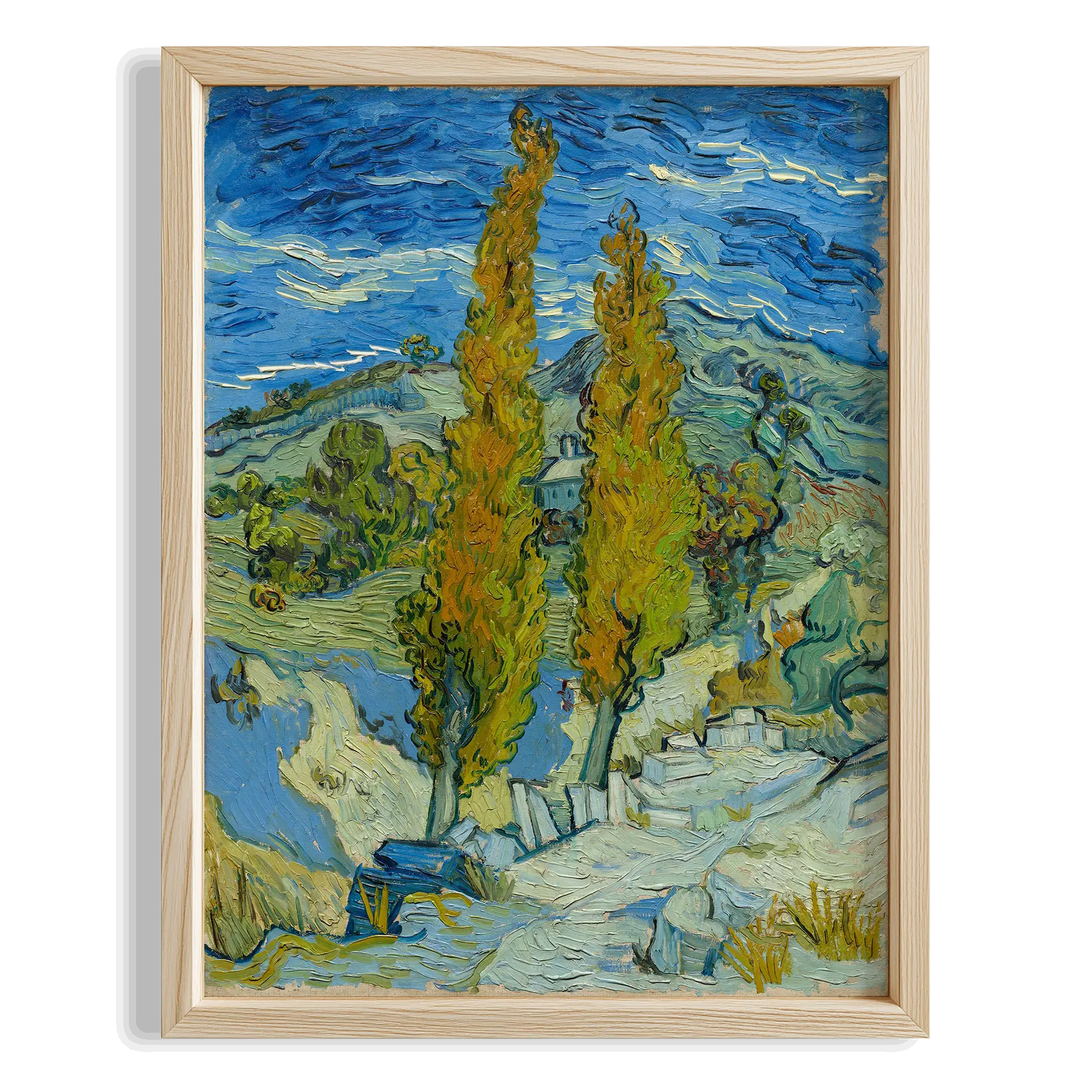 İki Servi - Vincent Van Gogh Ahşap Duvar Tablosu