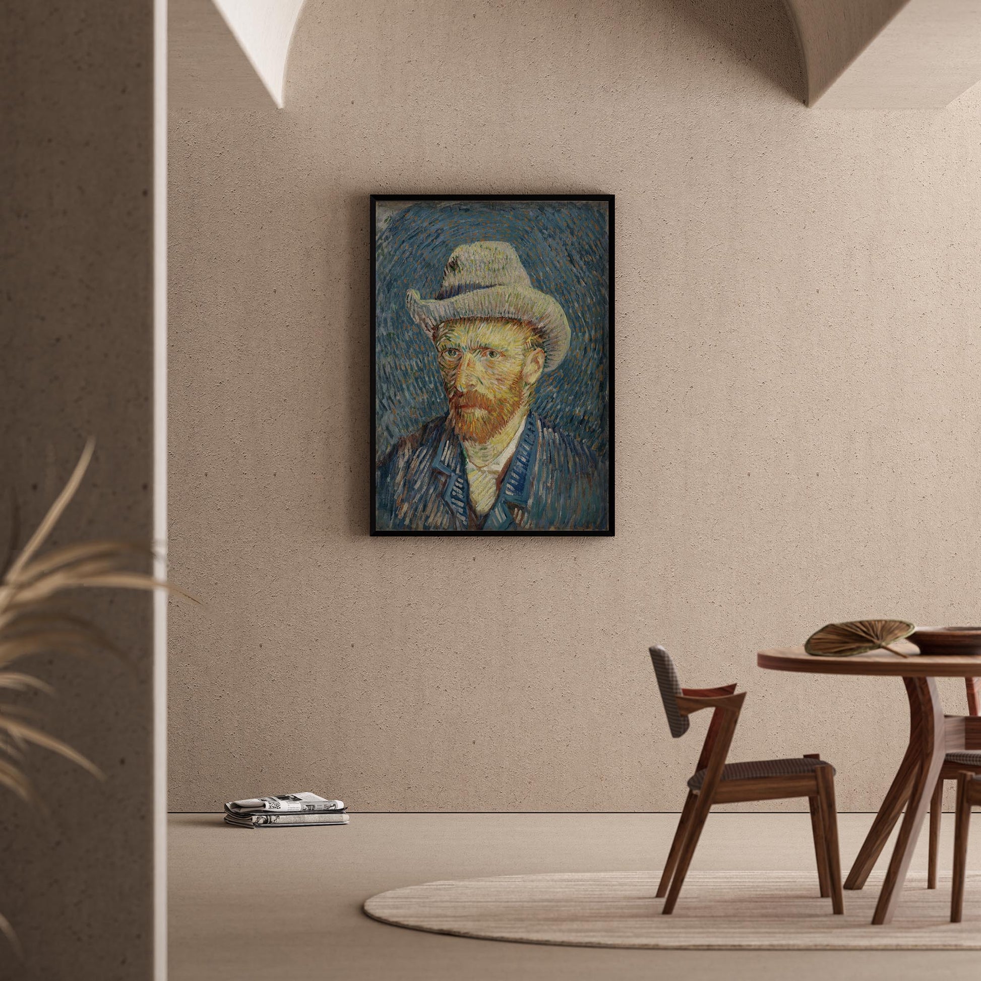 Gri Şapkalı Otoportre - Vincent Van Gogh Ahşap Duvar Tablosu