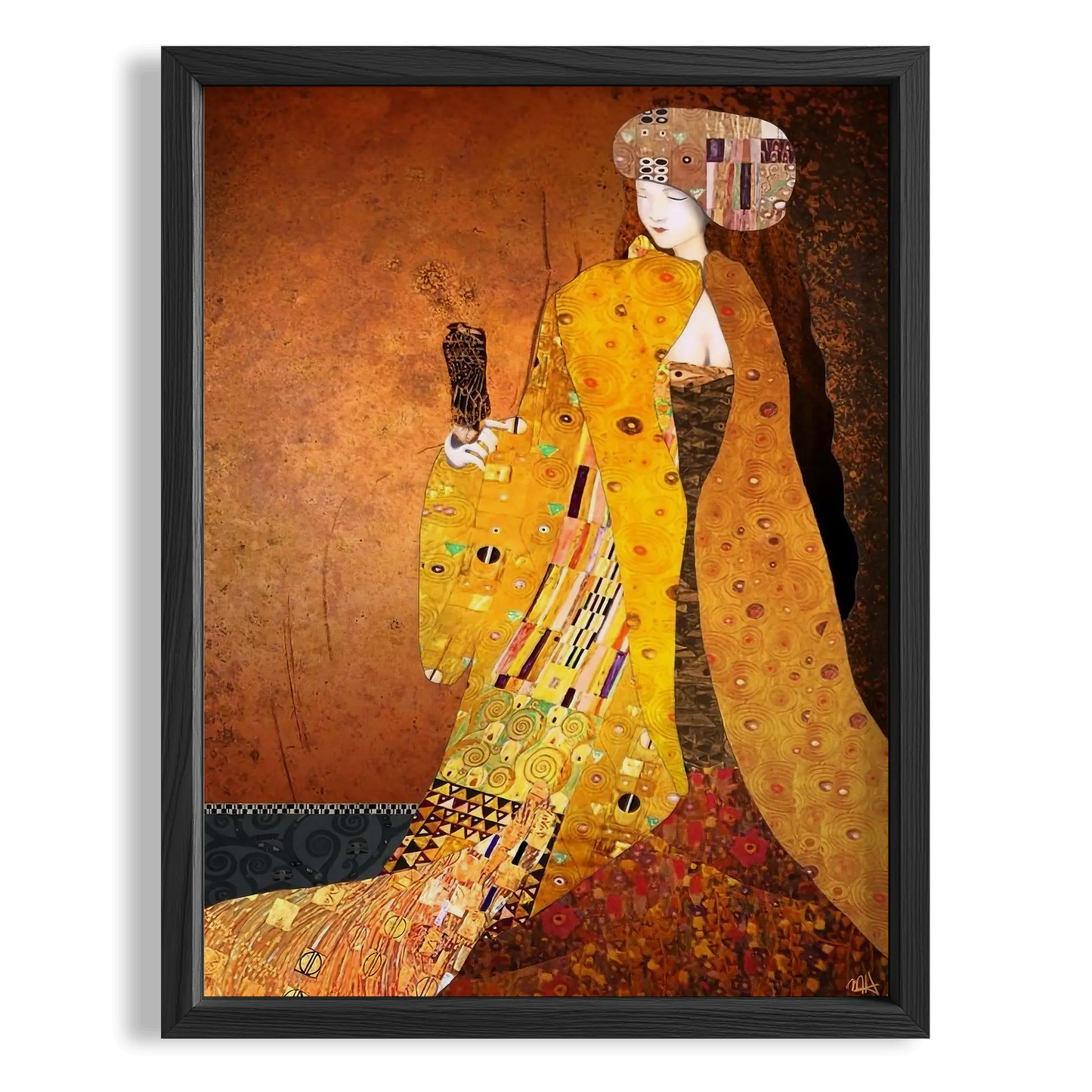 Adele Bloch-Bauer II - Gustav Klimt Ahşap Duvar Tablosu