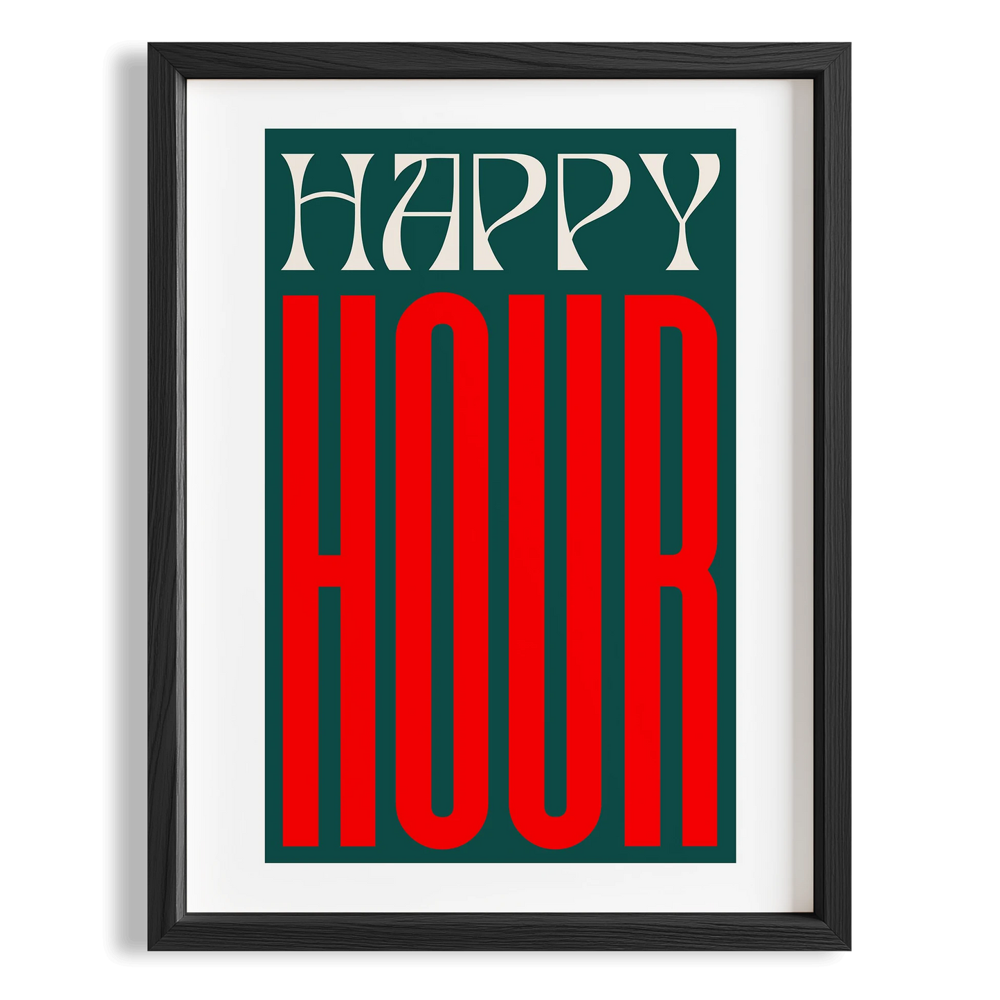 Happy Hour Tipografi Mutfak Duvar Tablosu