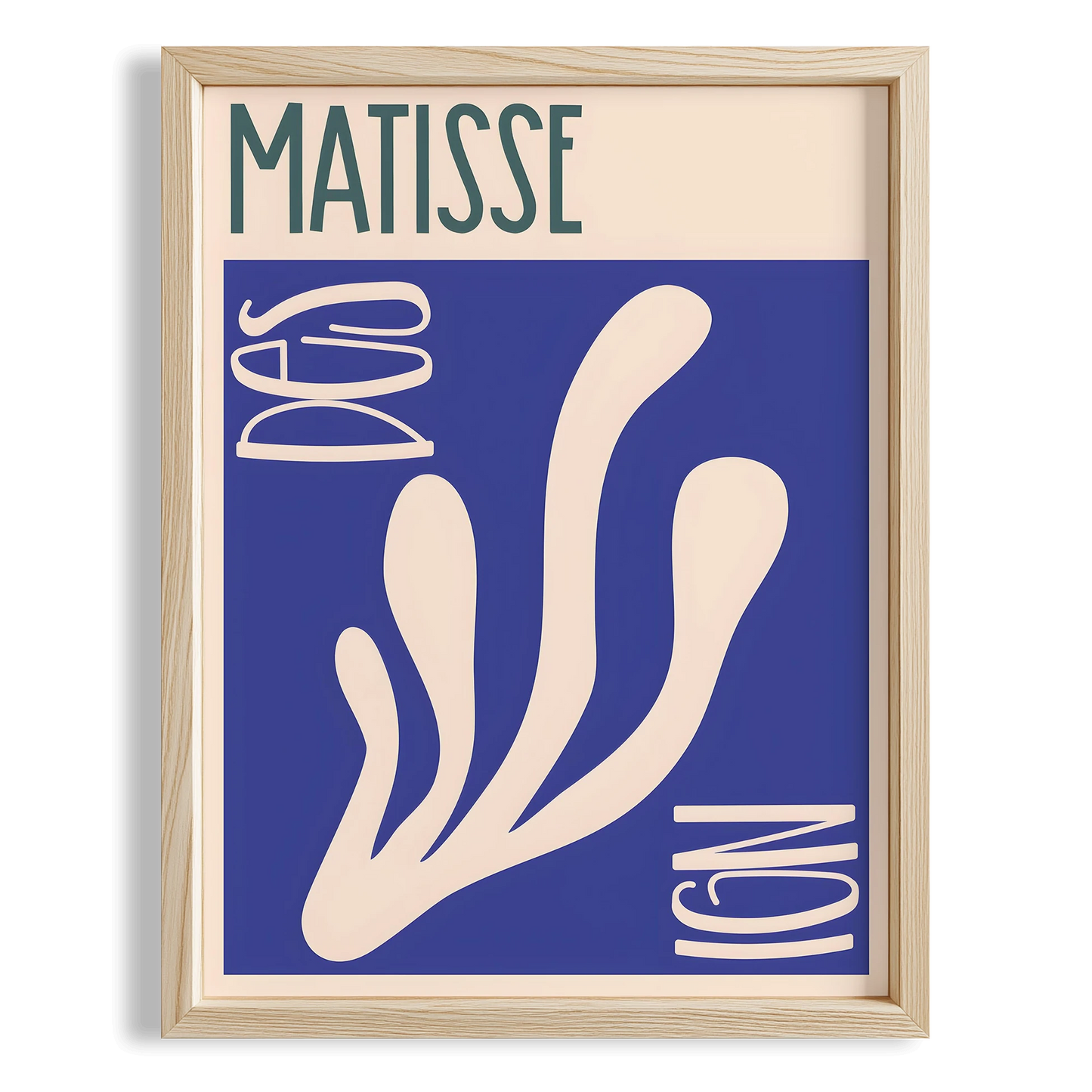 Matisse Kağıt Kesimleri Abstract Serisi Kobalt Mavisi Dallar II Duvar Tablosu