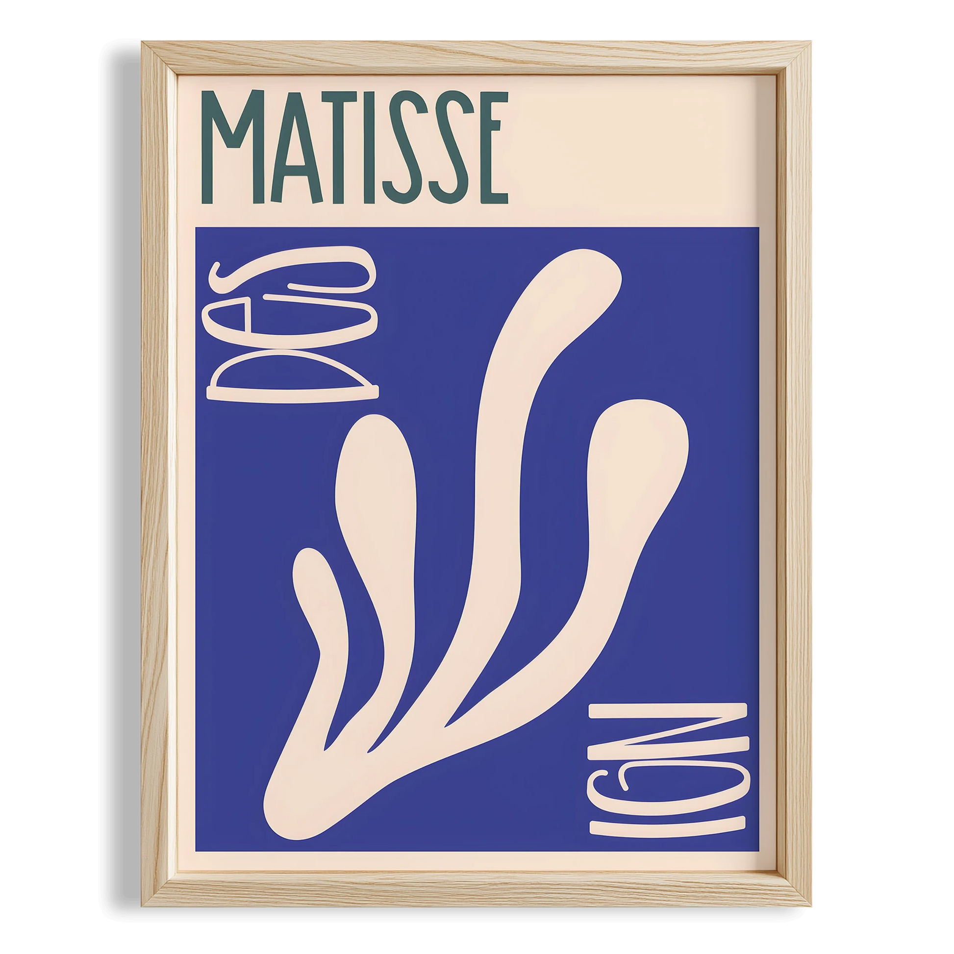 Matisse Kağıt Kesimleri Abstract Serisi Kobalt Mavisi Dallar II Duvar Tablosu