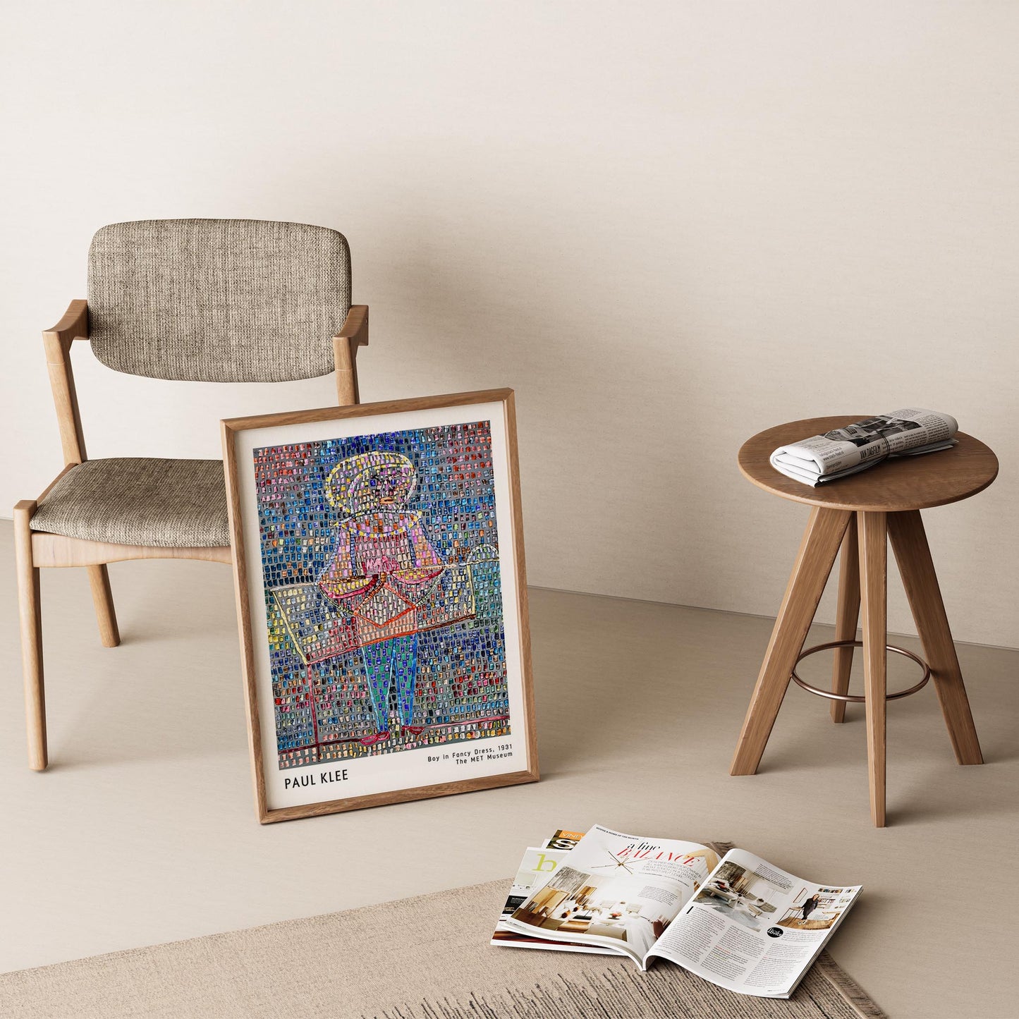 Paul Klee Şatafatlı Kıyafetli Çocuk 1931 Suluboya I Duvar Tablosu