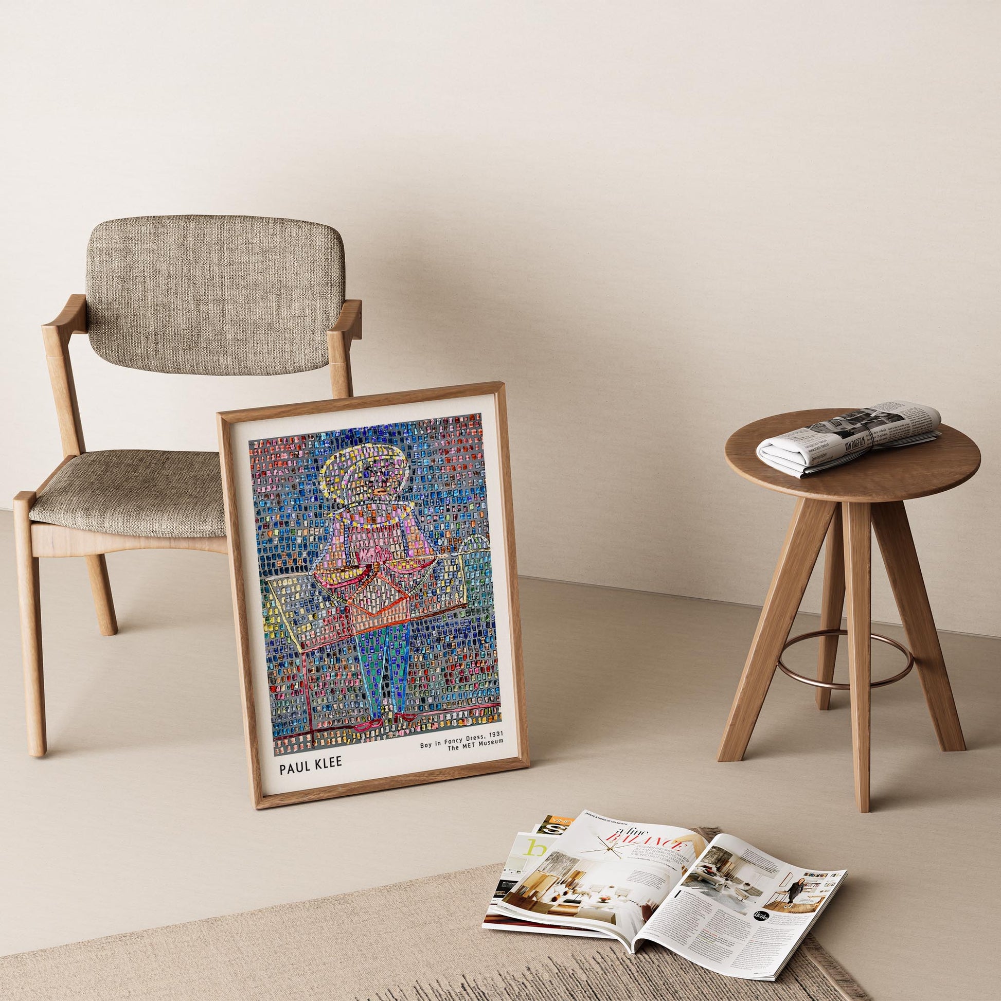 Paul Klee Şatafatlı Kıyafetli Çocuk 1931 Suluboya I Duvar Tablosu