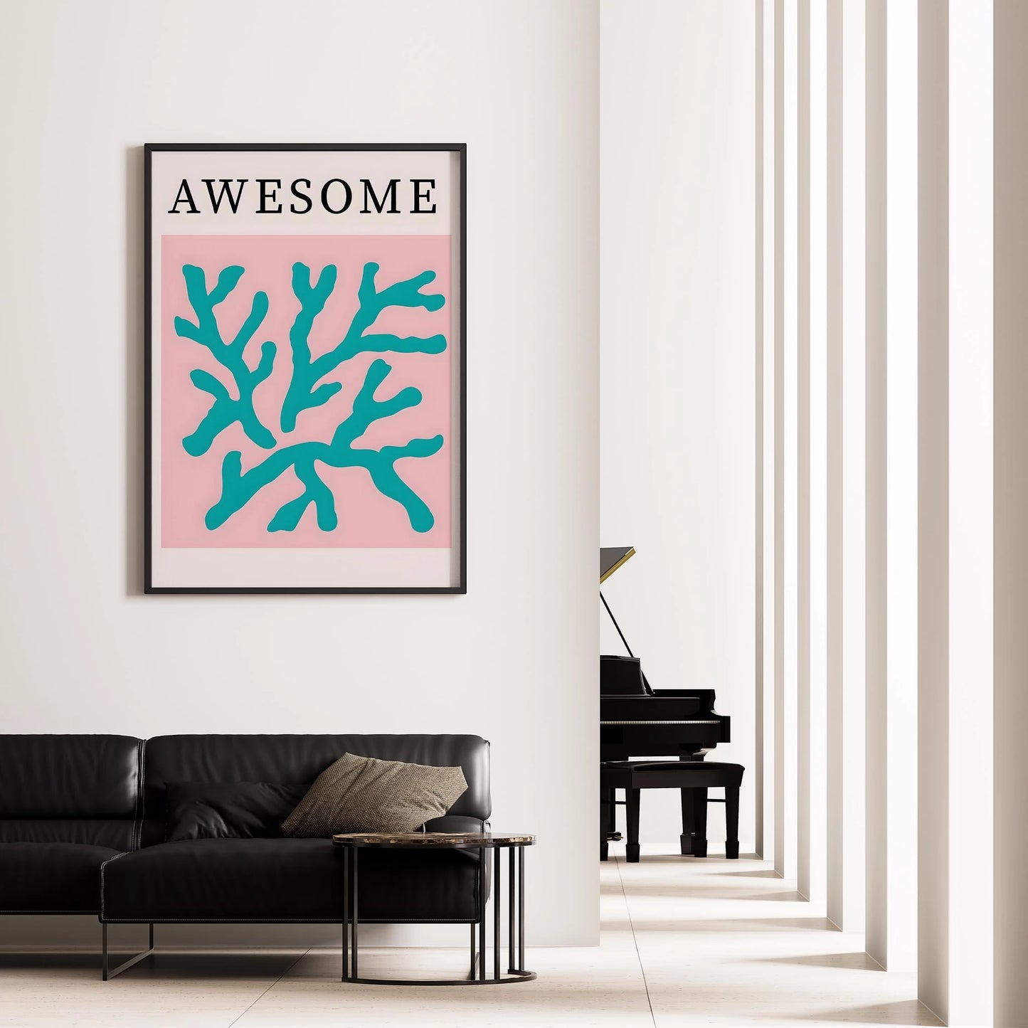 Matisse Kağıt Kesimleri Abstract Serisi AWESOME Tipografi I Duvar Tablosu