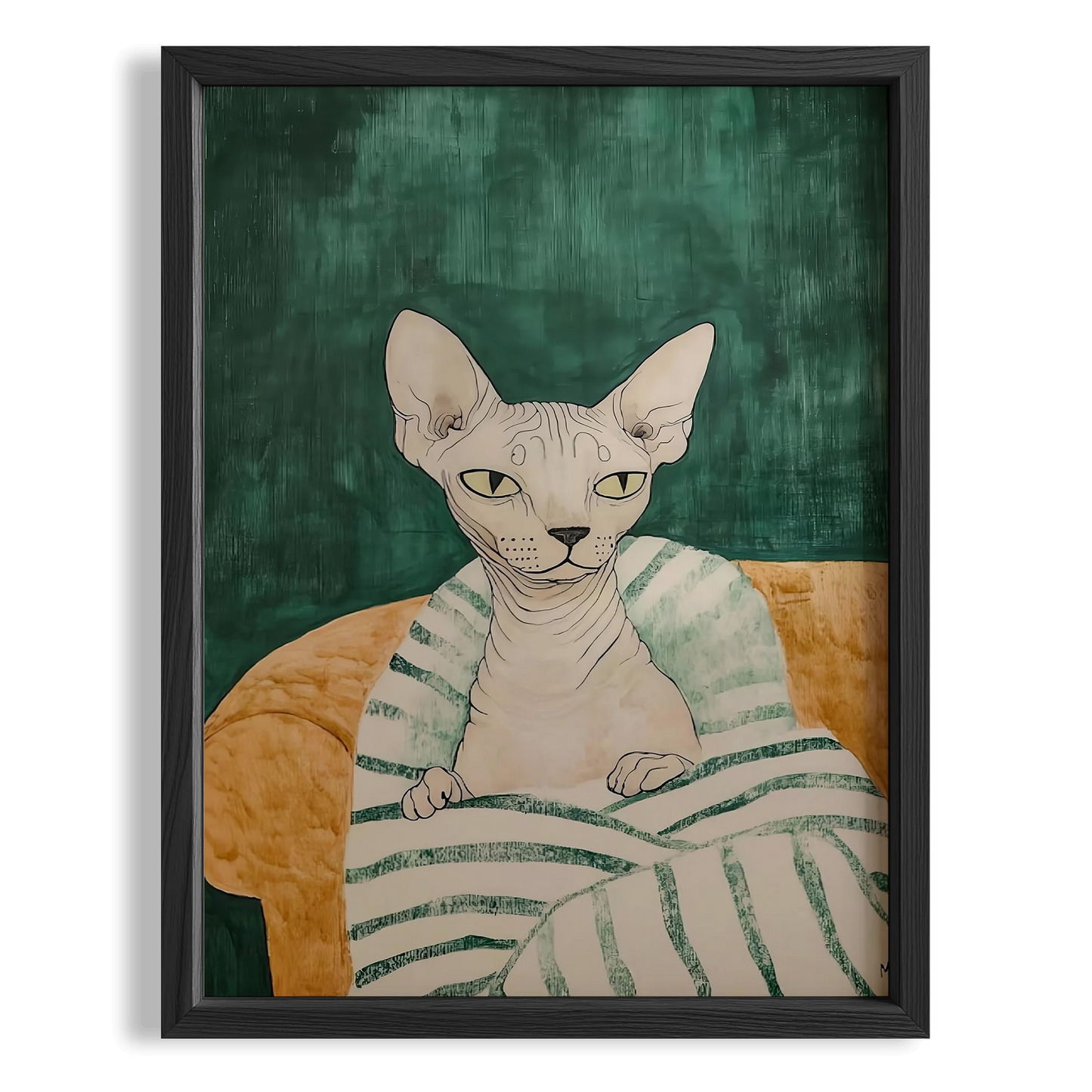 Kedi Portre VIII - Sfenks Zümrüt Çizgili