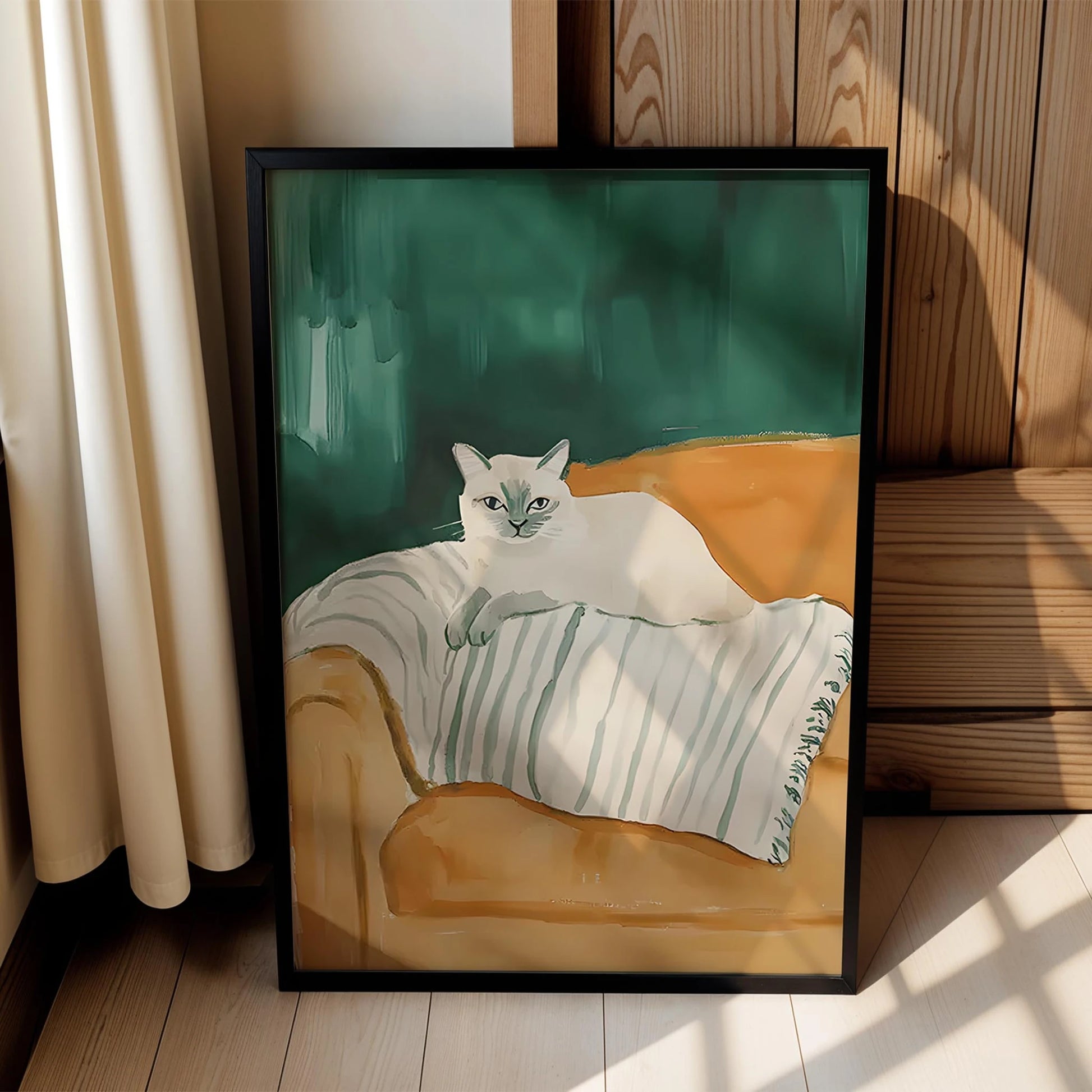 Kedi & Yastık I - Sakin Siesta