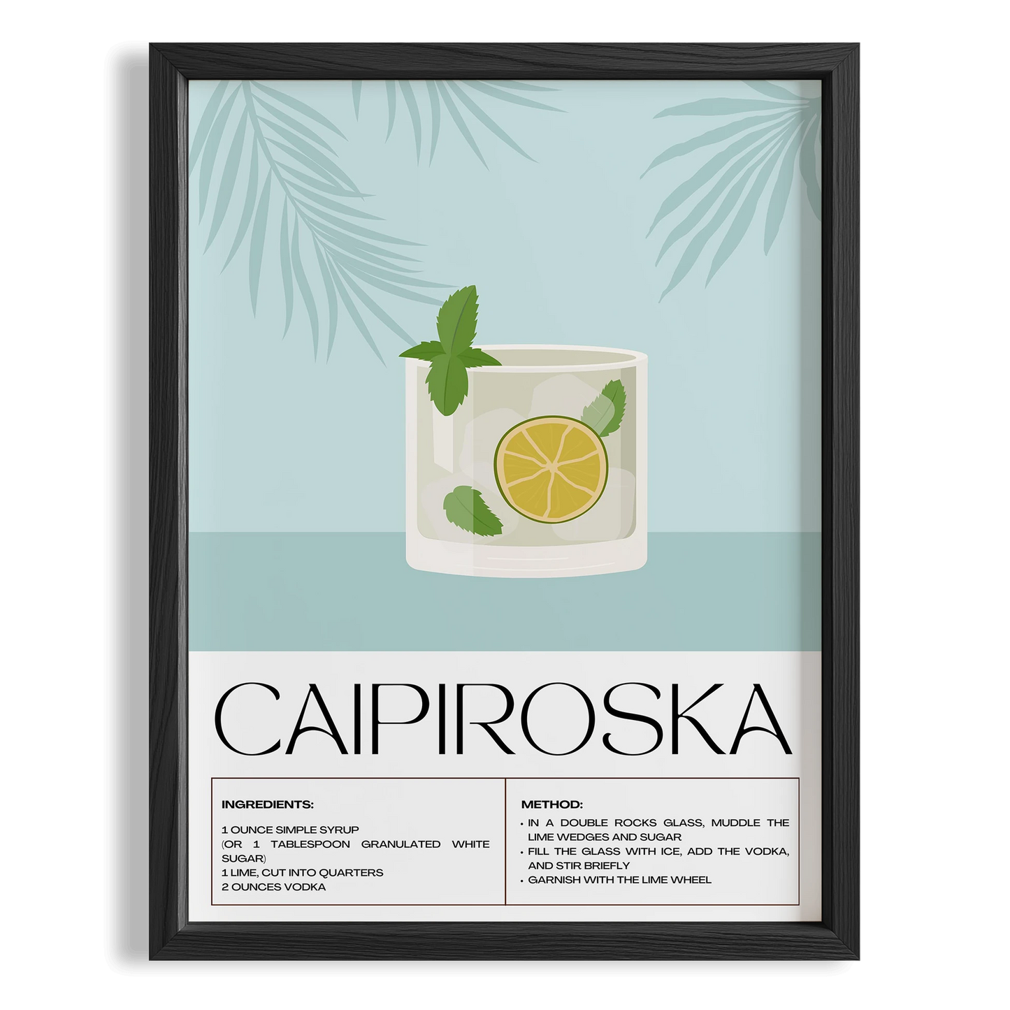 Caipiroska Kokteyl Tarifi Mutfak Duvar Tablosu