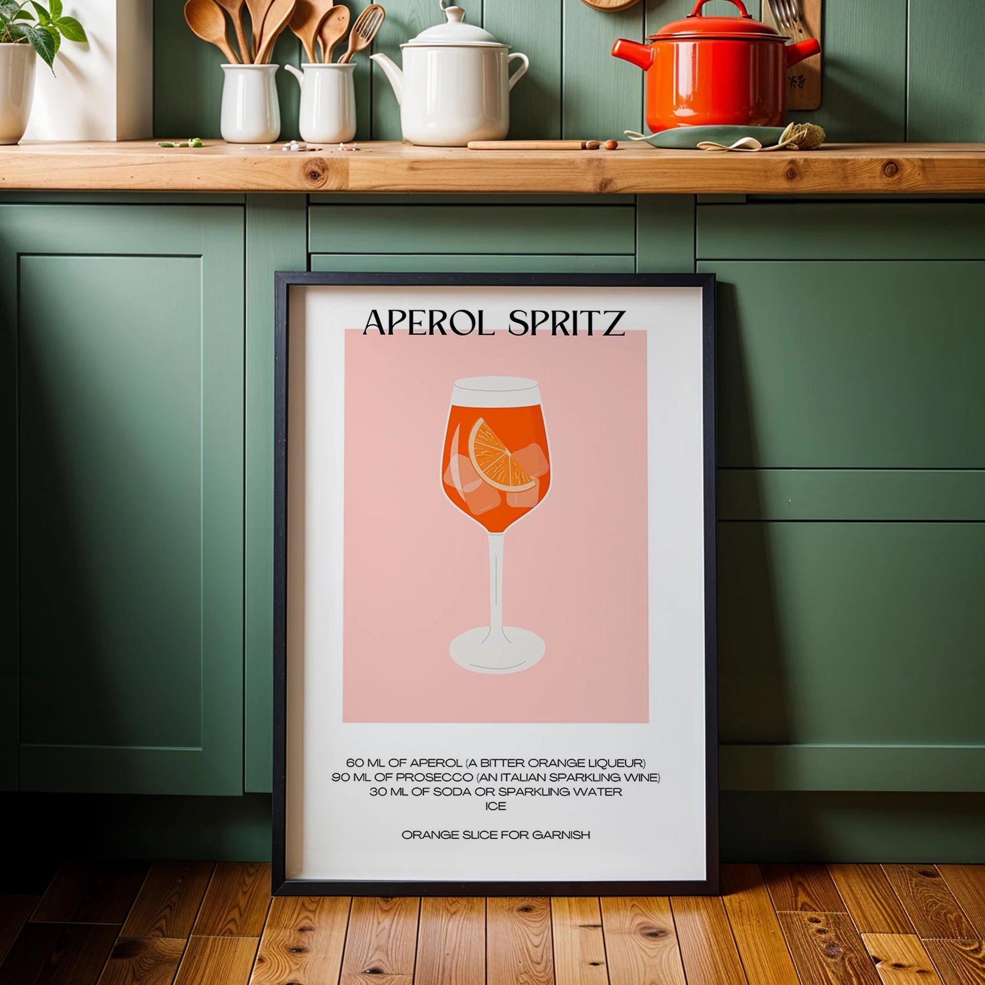 Aperol Spritz Kokteyl Tarifi Mutfak Duvar Tablosu