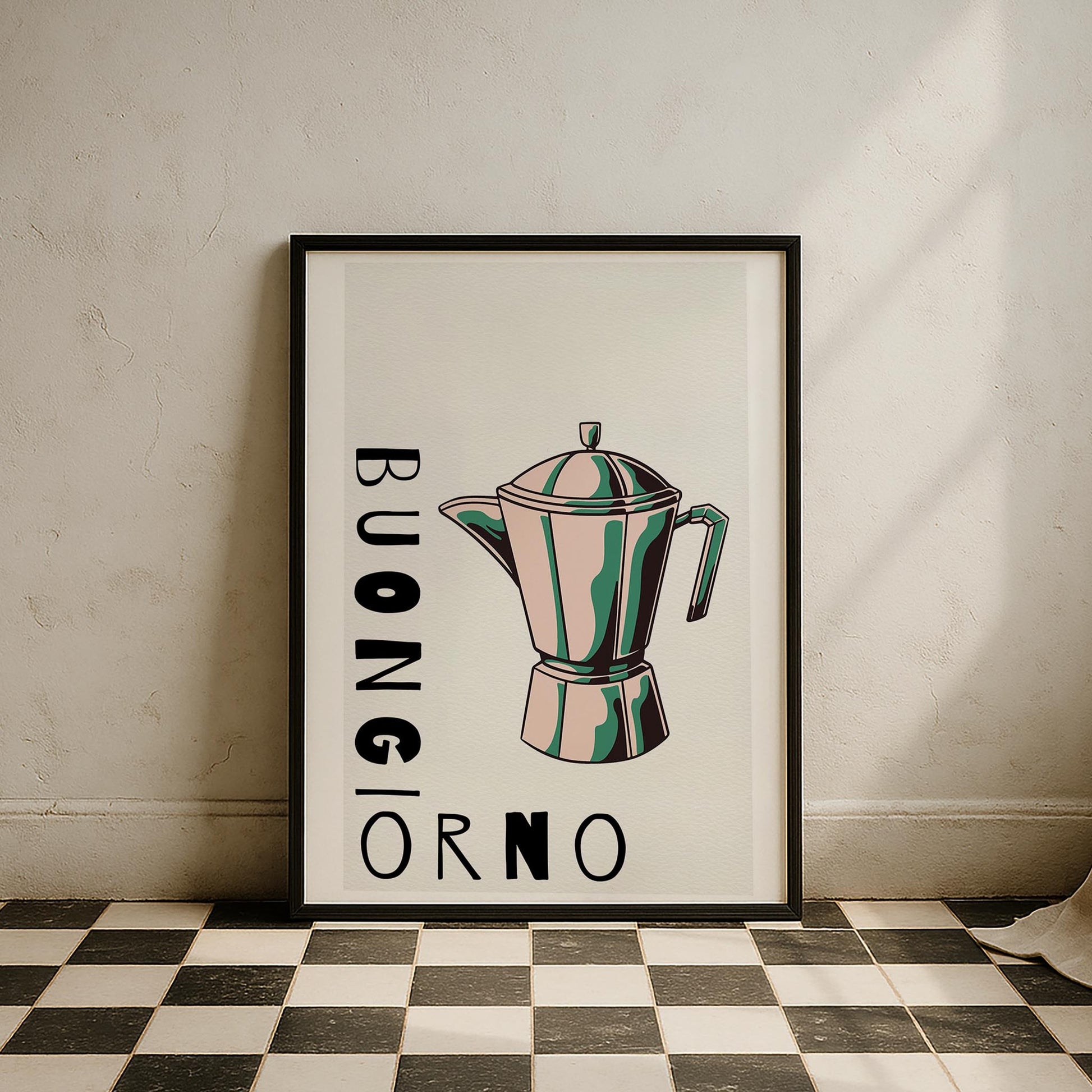 Buongiorno Espresso Tipografi Mutfak Duvar Tablosu