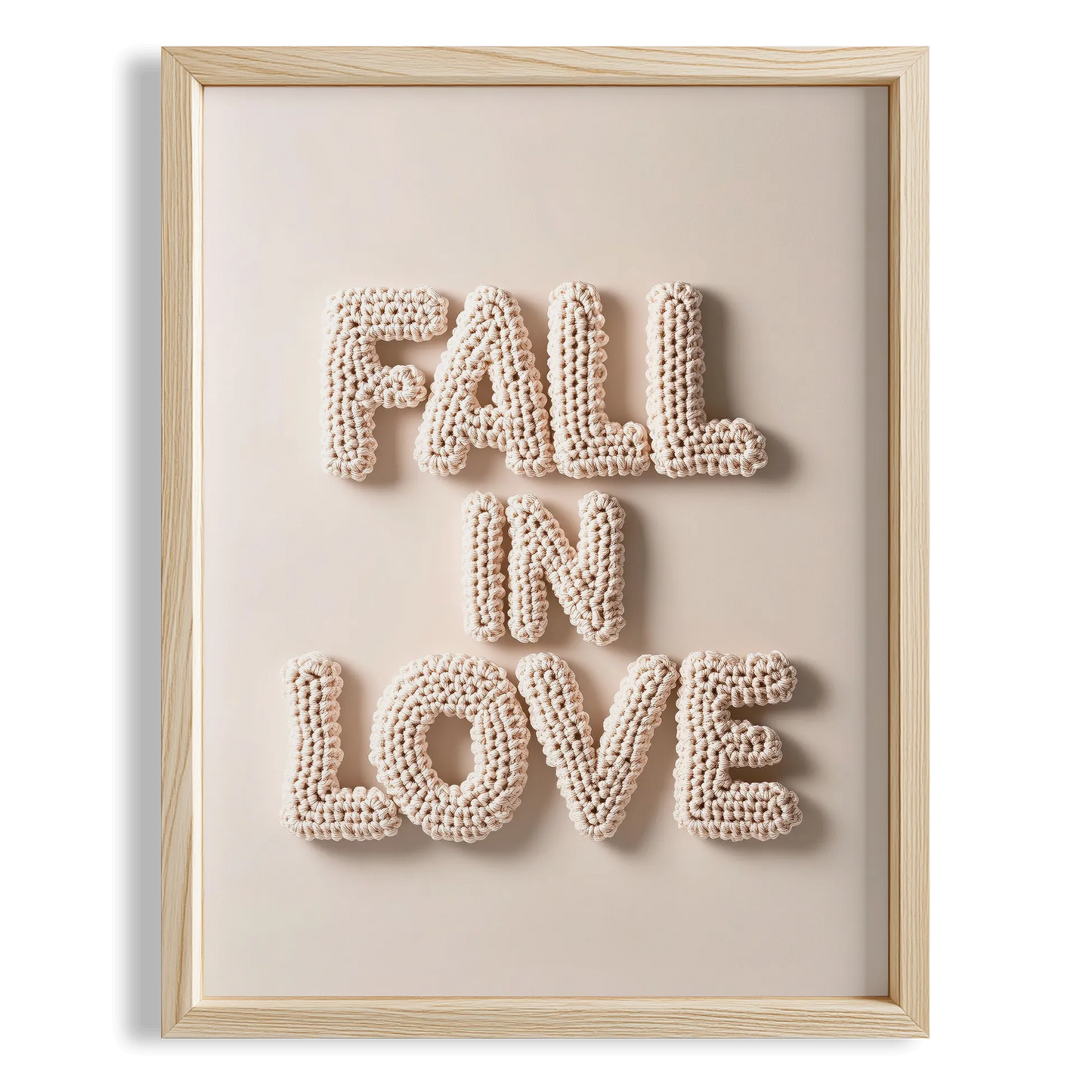 Fall in Love Tipografi Maximalist - Duvar Tablosu