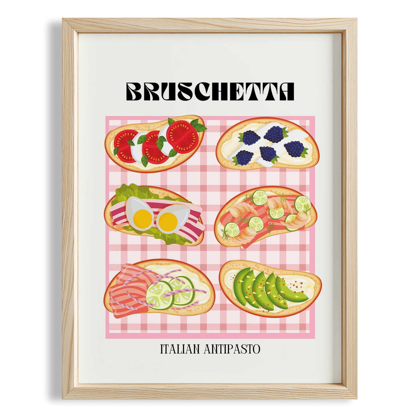 Bruschetta Akdeniz İtalya Koleksiyonu Mutfak Duvar Tablosu