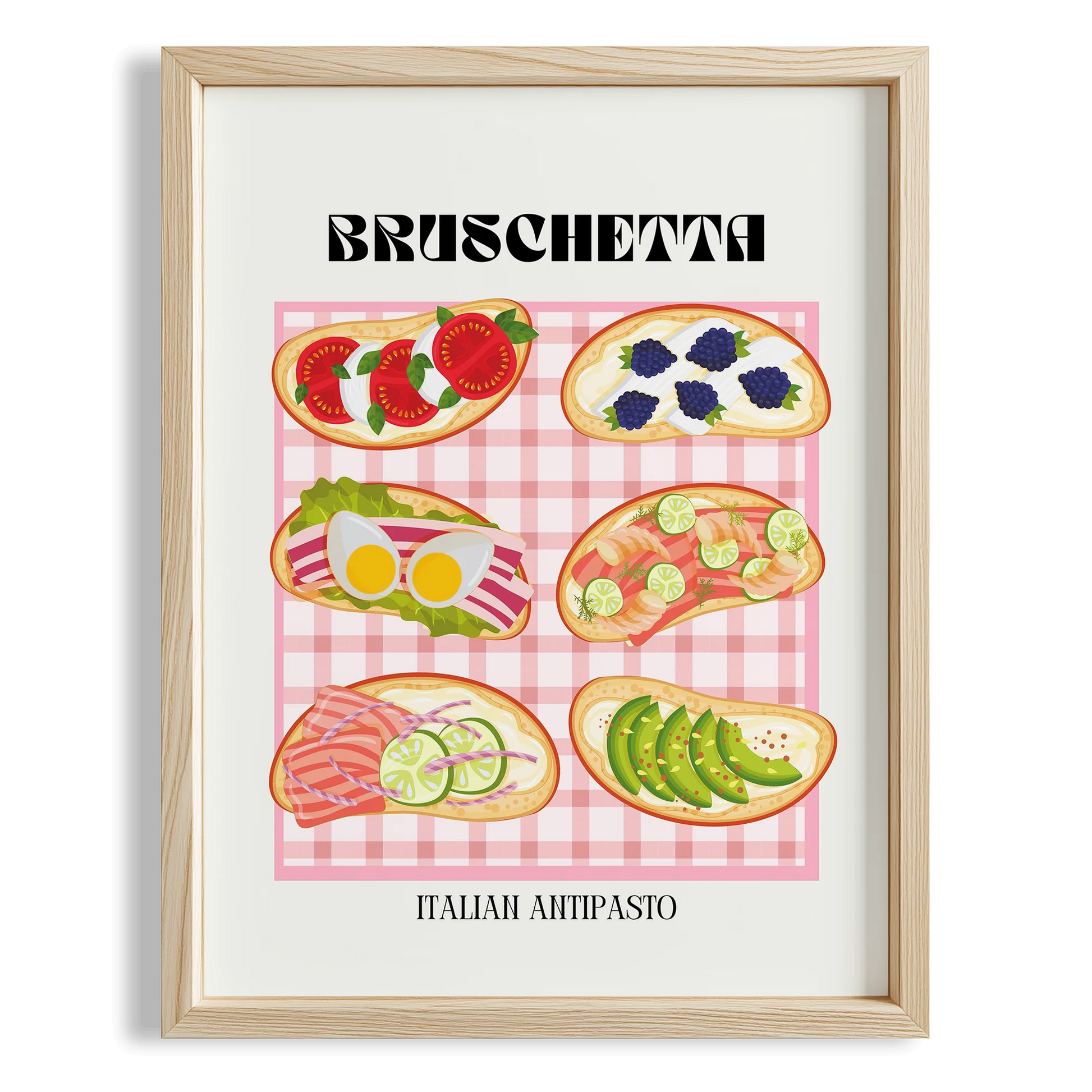 Bruschetta Akdeniz İtalya Koleksiyonu Mutfak Duvar Tablosu